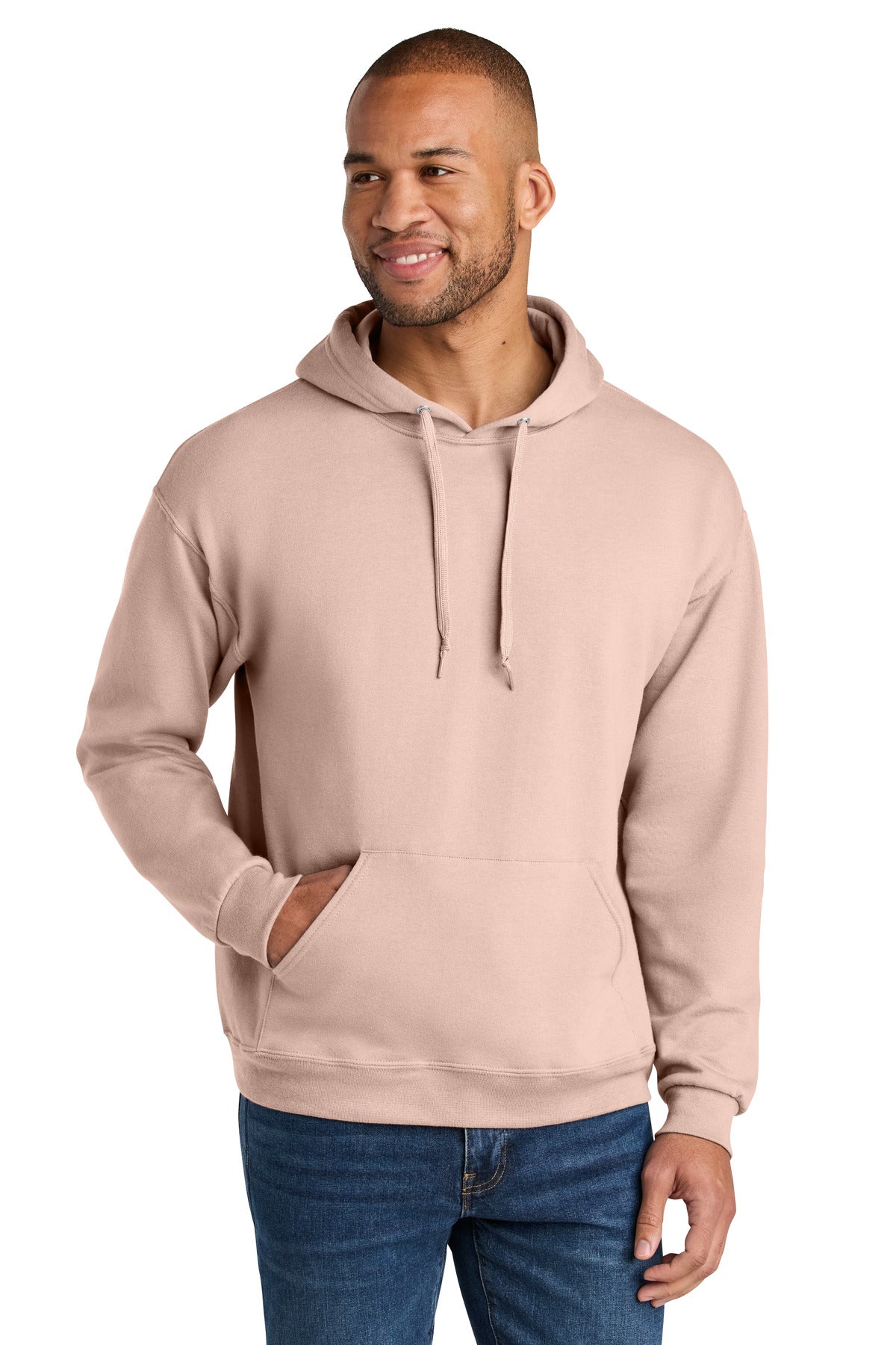 Custom Embroidery or DTF Print - Jerzees Ultimate ™  Unisex CVC Ring Spun Hooded Sweatshirt IC49M