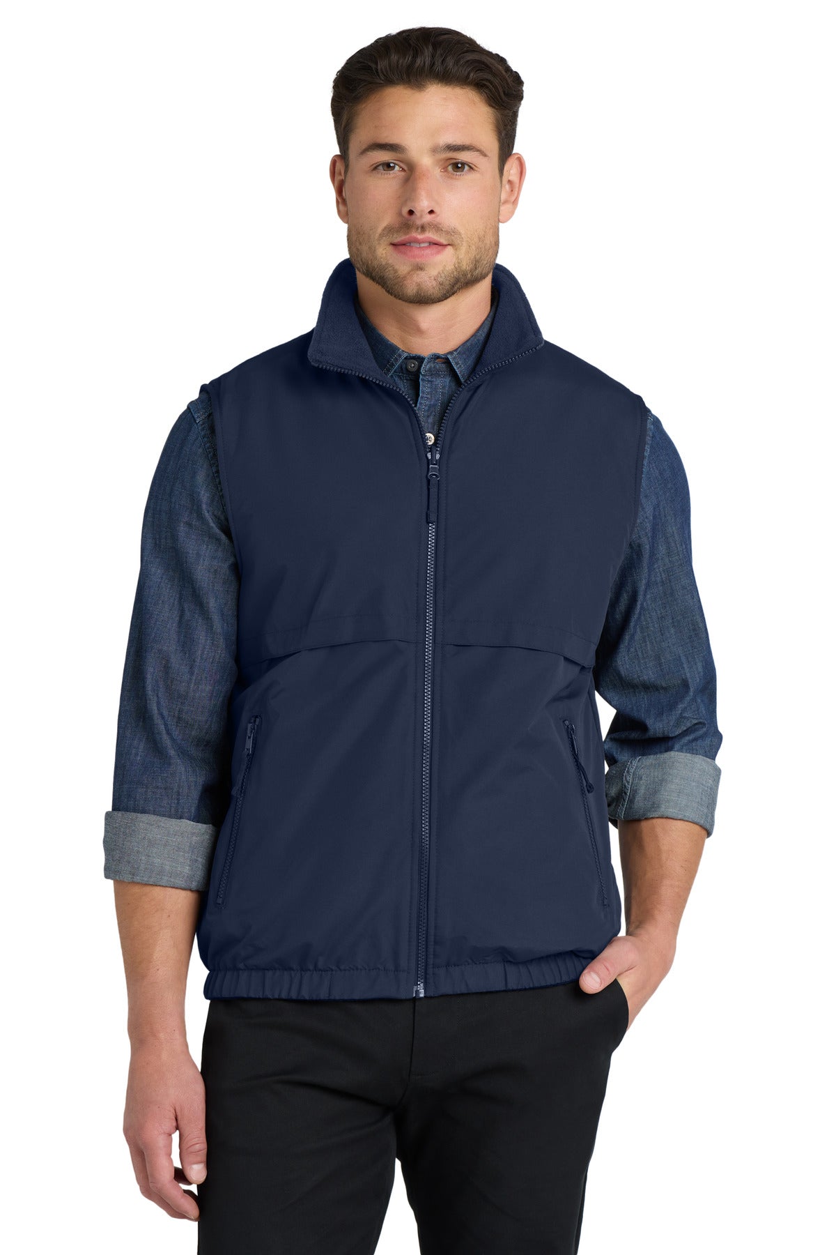 Custom Embroidery or DTF Print - Port Authority ®  Reversible Charger Vest. J7490