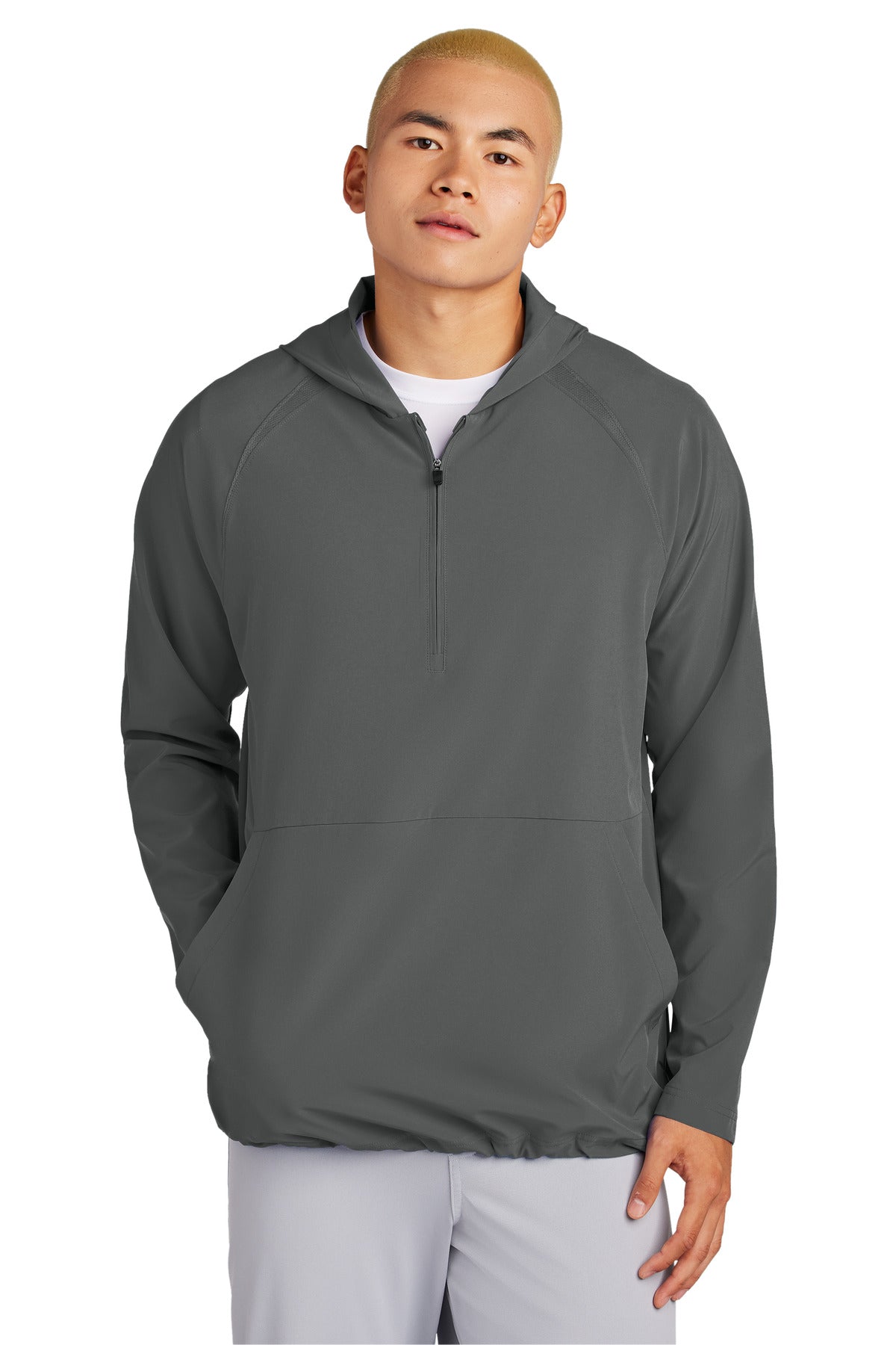 Custom Embroidery or DTF Print - Sport-Tek ®  Repeat 1/2-Zip Long Sleeve Hooded Jacket JST488