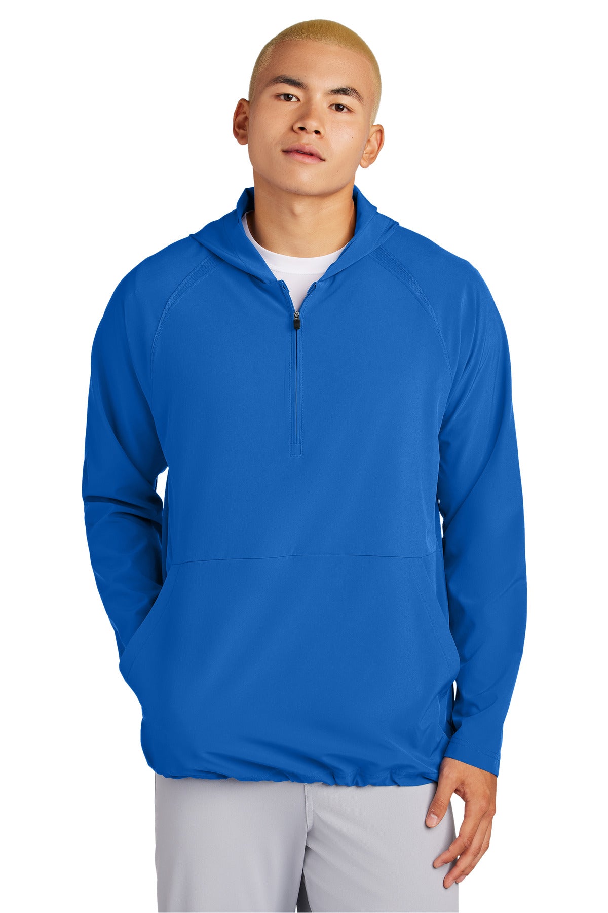 Custom Embroidery or DTF Print - Sport-Tek ®  Repeat 1/2-Zip Long Sleeve Hooded Jacket JST488