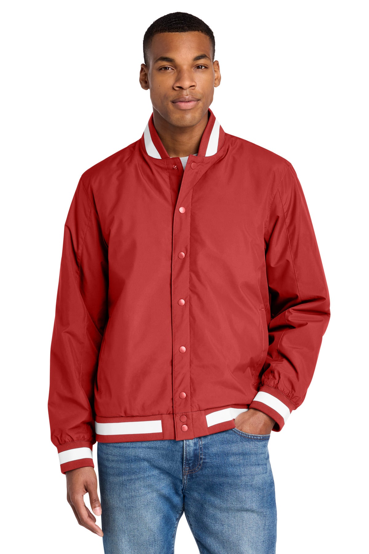 Custom Embroidery or DTF Print - Sport-Tek ®  Insulated Varsity Jacket JST58