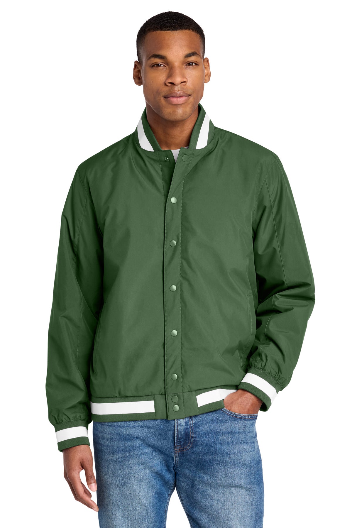 Custom Embroidery or DTF Print - Sport-Tek ®  Insulated Varsity Jacket JST58