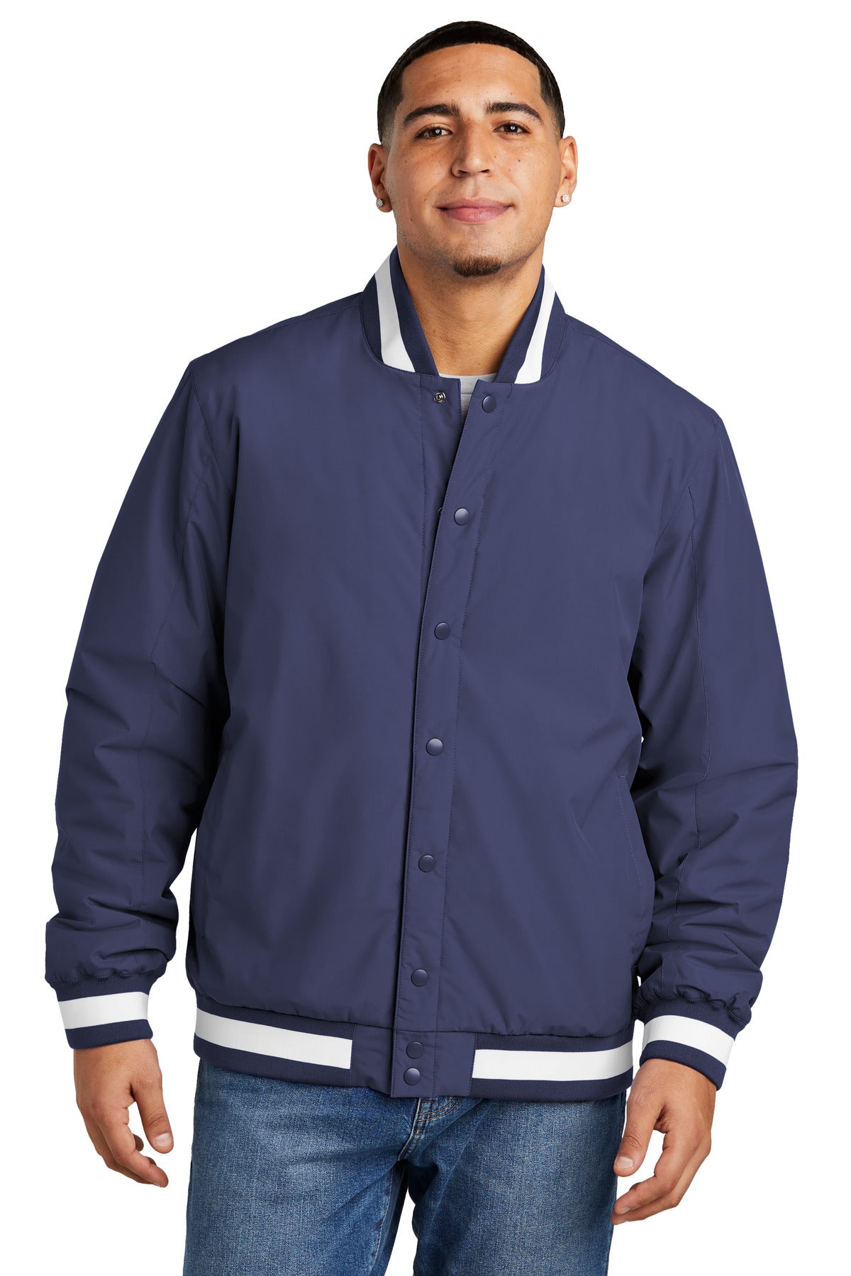 Custom Embroidery or DTF Print - Sport-Tek ®  Insulated Varsity Jacket JST58