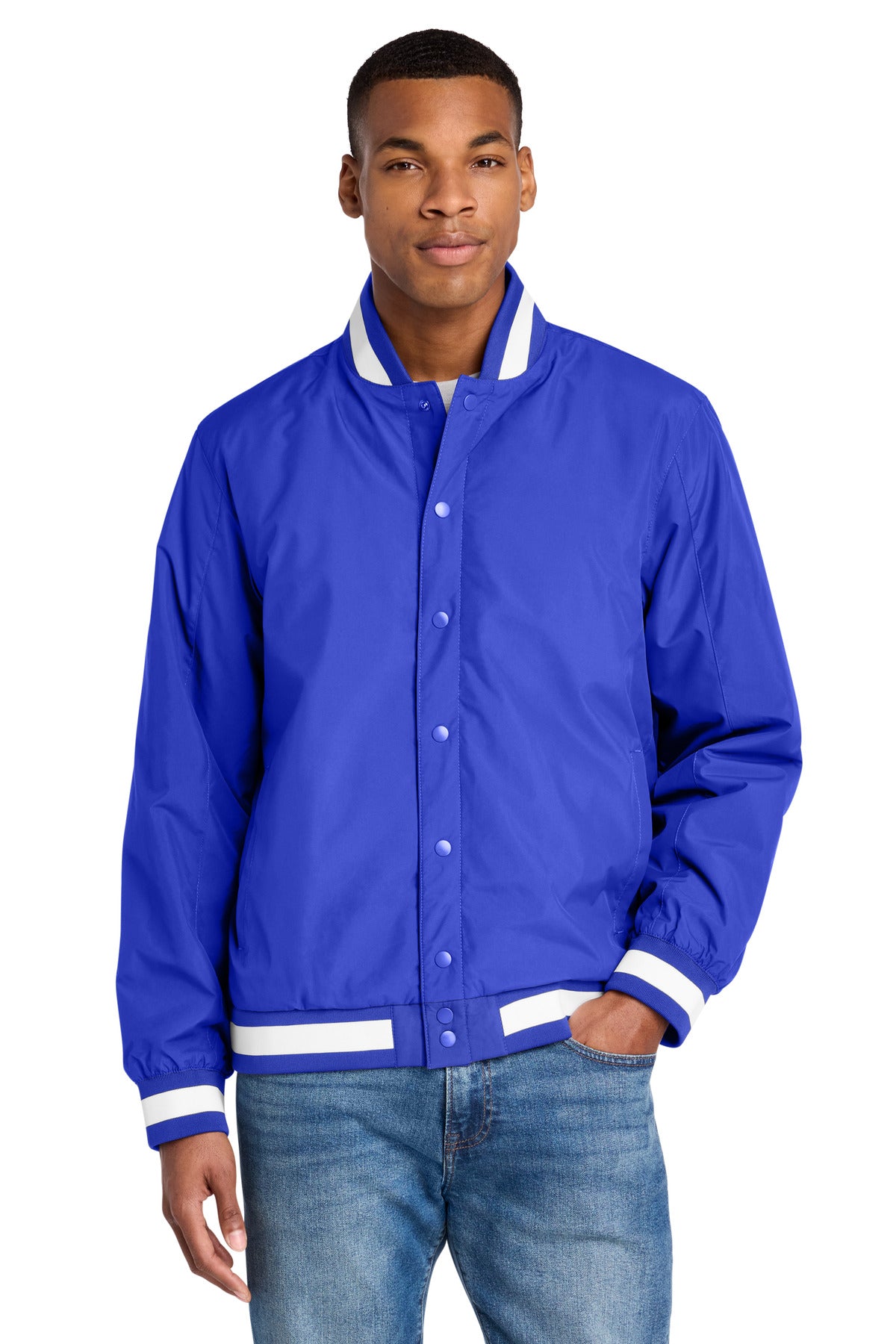 Custom Embroidery or DTF Print - Sport-Tek ®  Insulated Varsity Jacket JST58