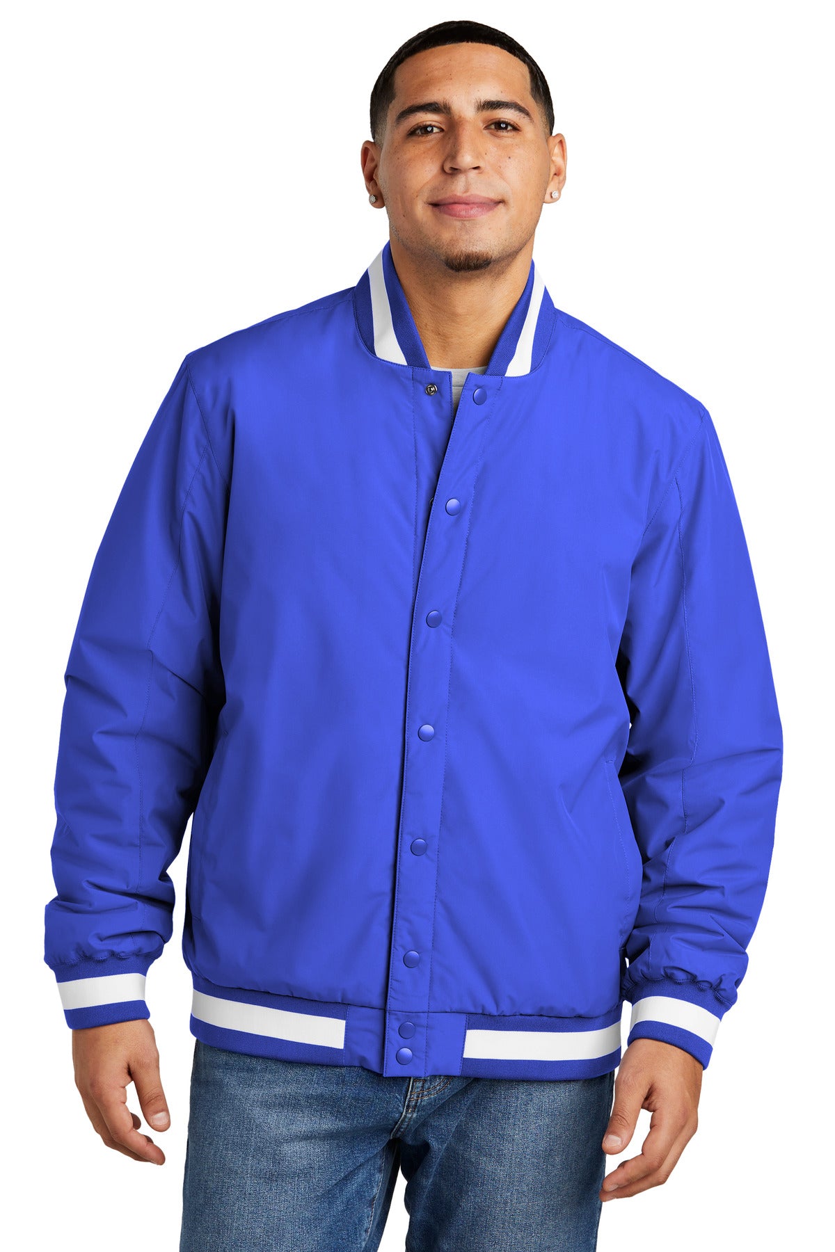 Custom Embroidery or DTF Print - Sport-Tek ®  Insulated Varsity Jacket JST58