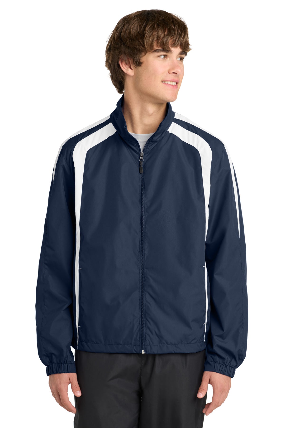 Custom Embroidery or DTF Print - Sport-Tek ®  Colorblock Raglan Jacket. JST60