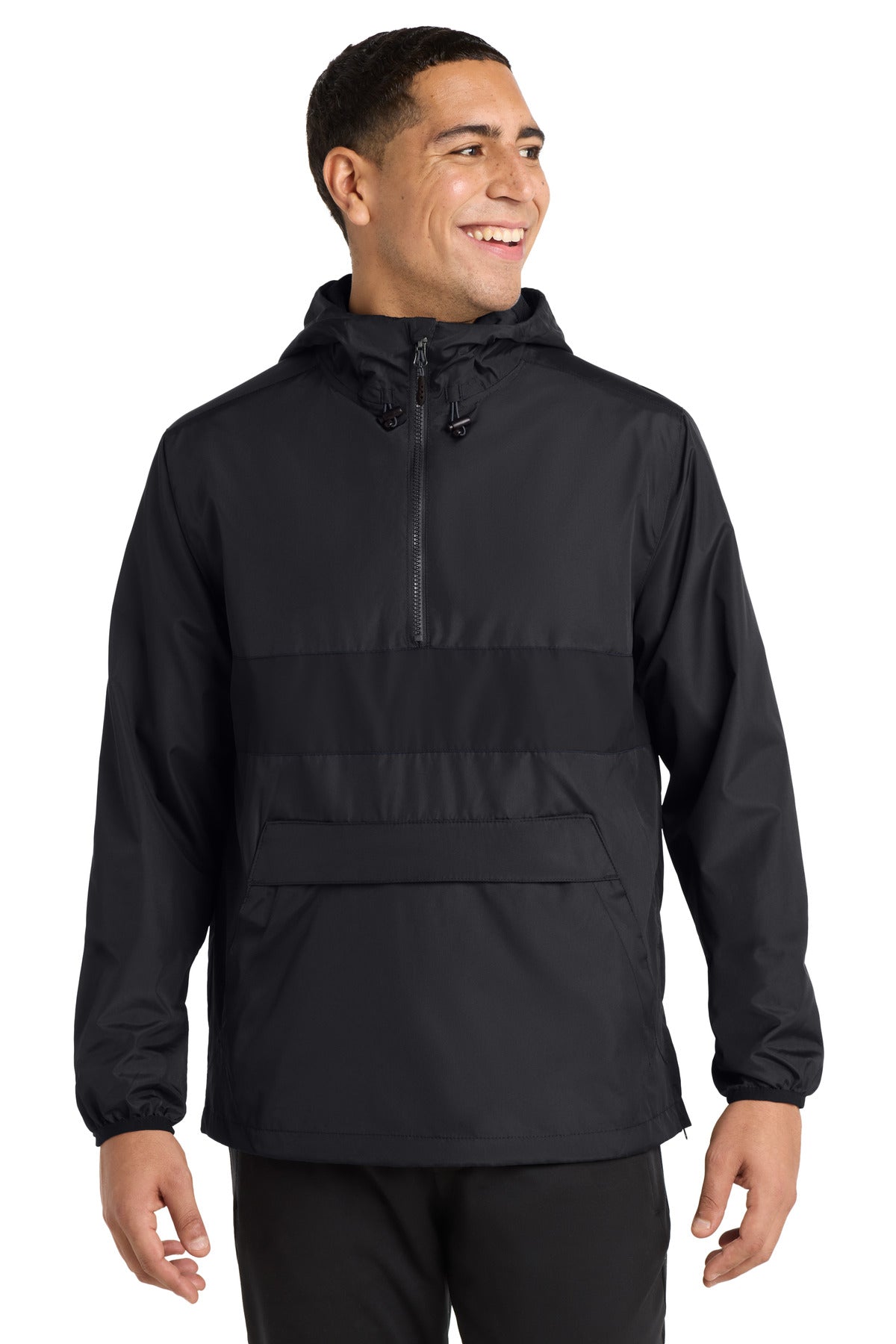 Custom Embroidery or DTF Print - Sport-Tek ®  Zipped Pocket Anorak. JST65
