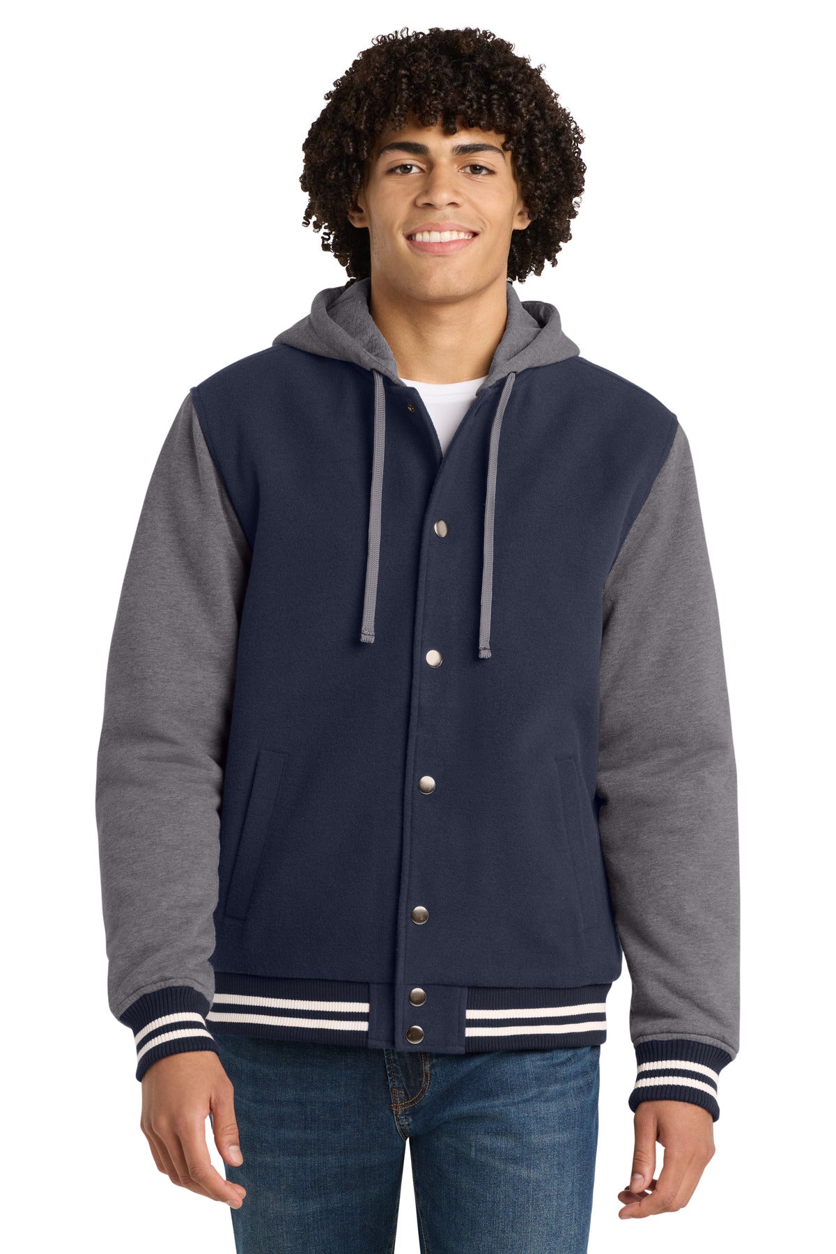 Custom Embroidery or DTF Print - Sport-Tek ®  Insulated Letterman Jacket. JST82