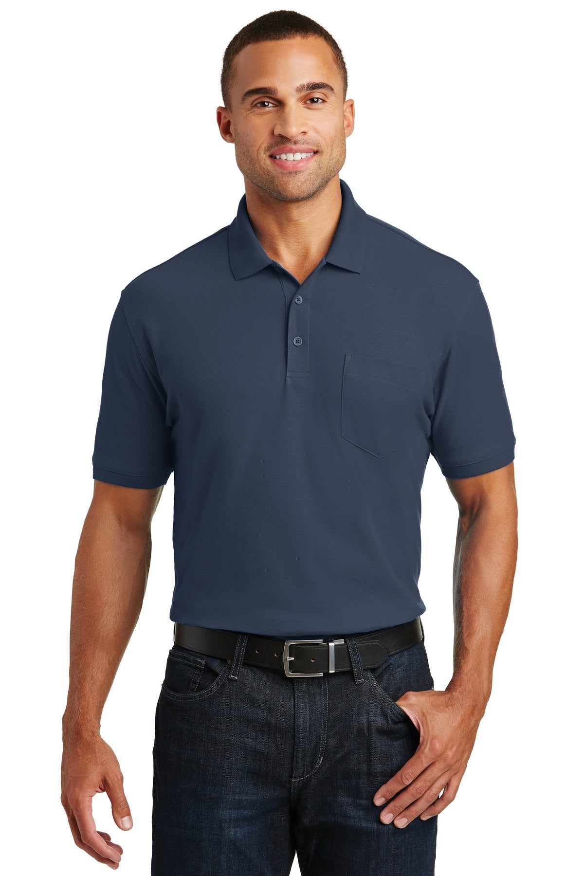 Custom Embroidered - Port Authority© Core Classic Pique Pocket Polo. K100P