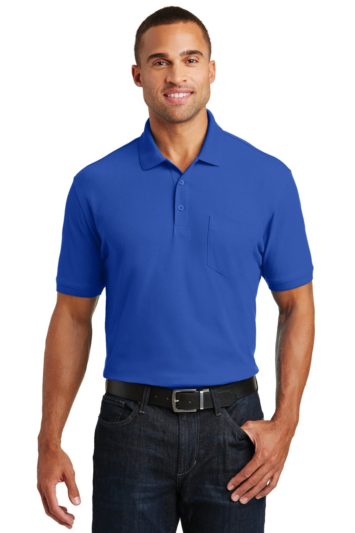 Custom Embroidered - Port Authority© Core Classic Pique Pocket Polo. K100P