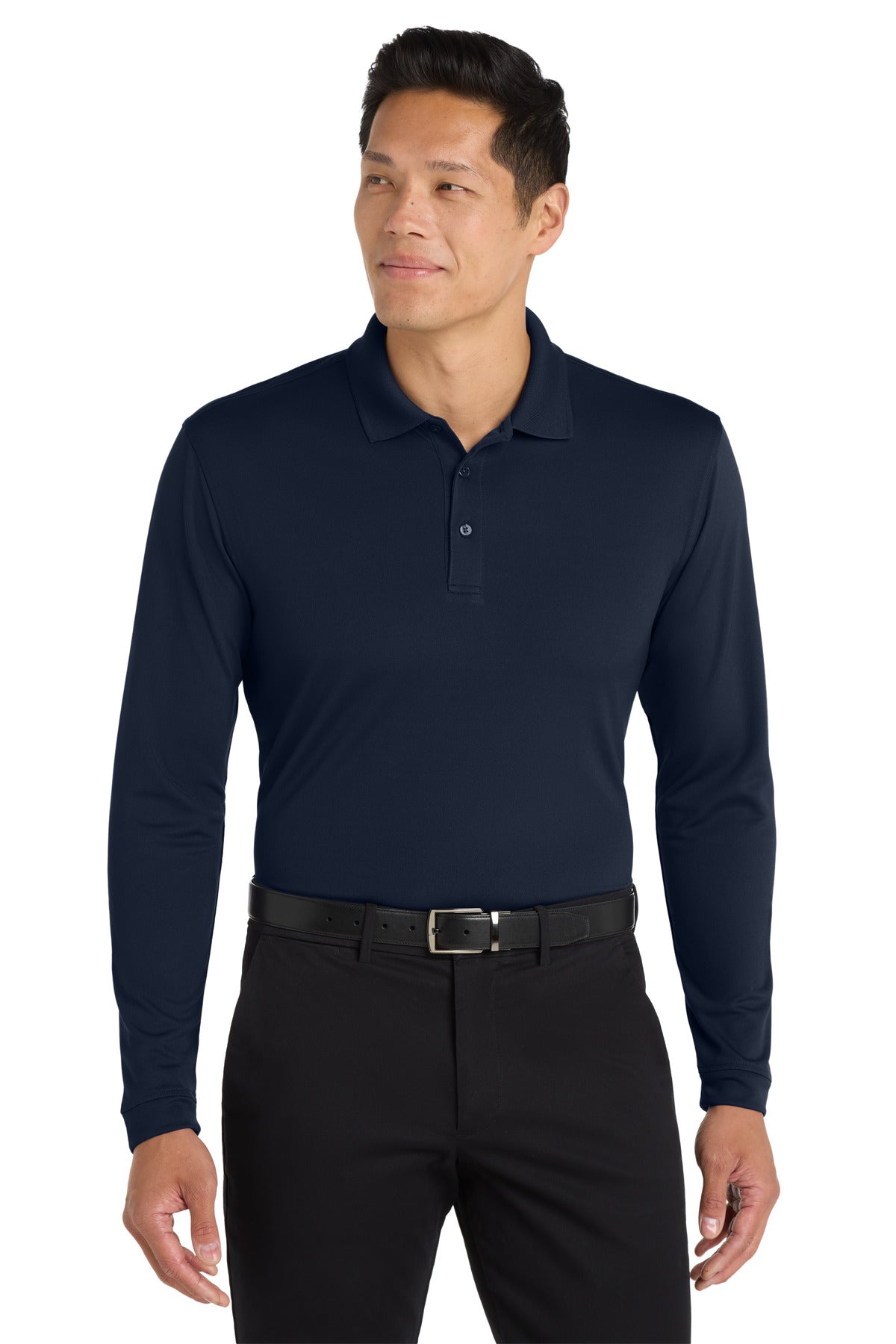 Custom Embroidery or DTF Print - Port Authority  ®  Dry Zone  ®  UV Micro-Mesh Long Sleeve Polo K110LS