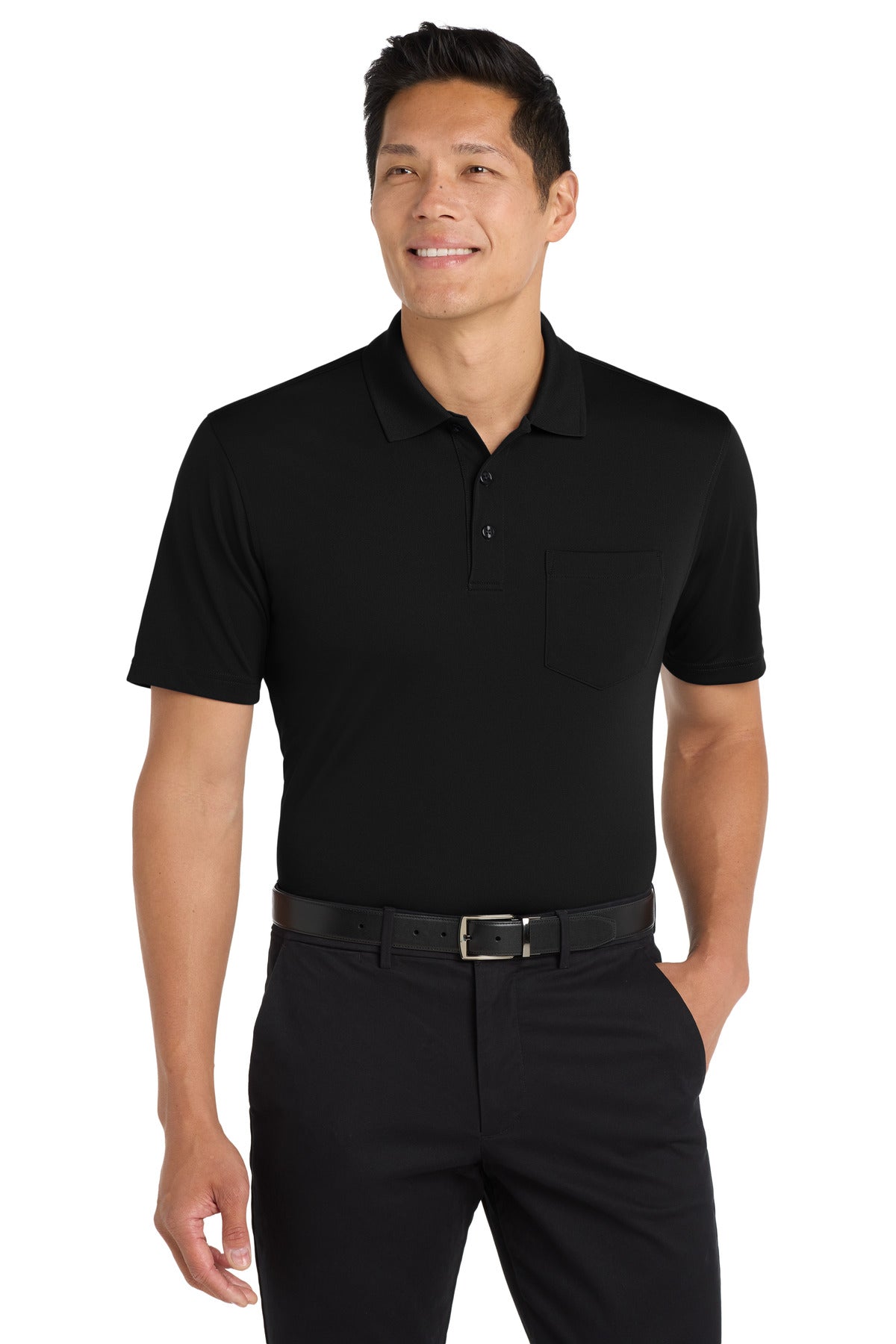 Custom Embroidery or DTF Print - Port Authority ®  Dry Zone ®  UV Micro-Mesh Pocket Polo. K110P