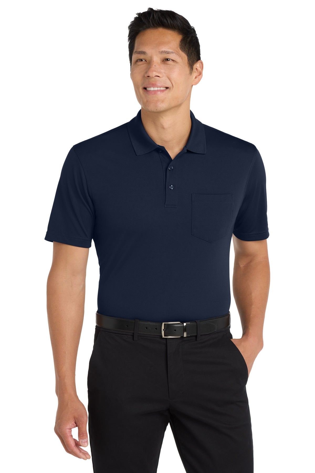 Custom Embroidery or DTF Print - Port Authority ®  Dry Zone ®  UV Micro-Mesh Pocket Polo. K110P