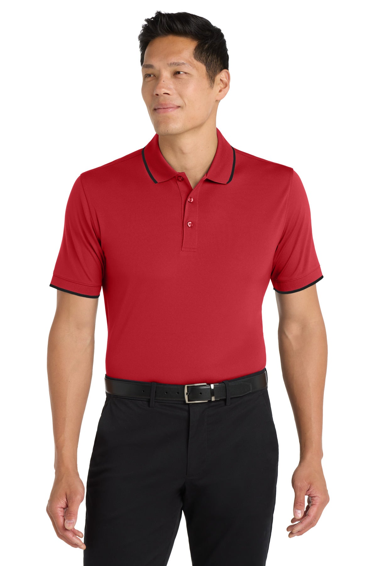 Custom Embroidery or DTF Print - Port Authority ®  Dry Zone ®  UV Micro-Mesh Tipped Polo. K111