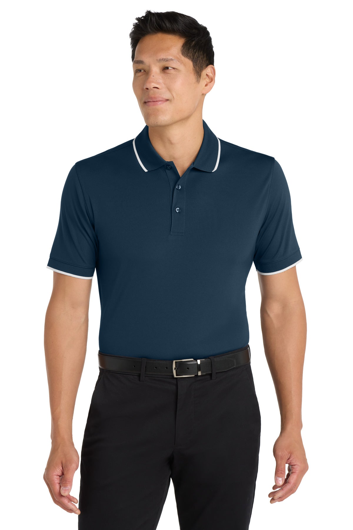 Custom Embroidery or DTF Print - Port Authority ®  Dry Zone ®  UV Micro-Mesh Tipped Polo. K111