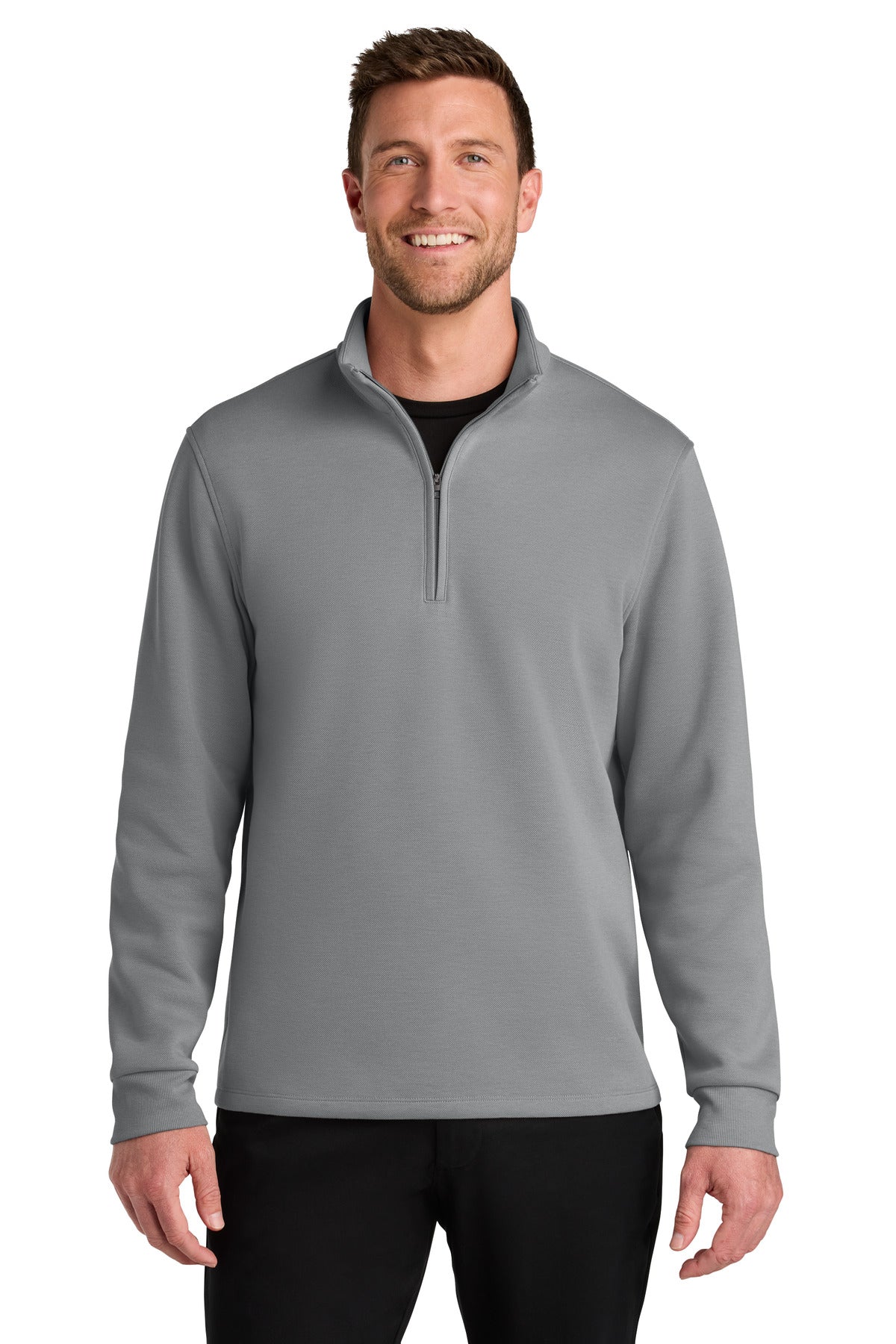 Custom Embroidered or DTF Print on Port Authority ®  Wearever Signature Double Pique 1/4-Zip K210