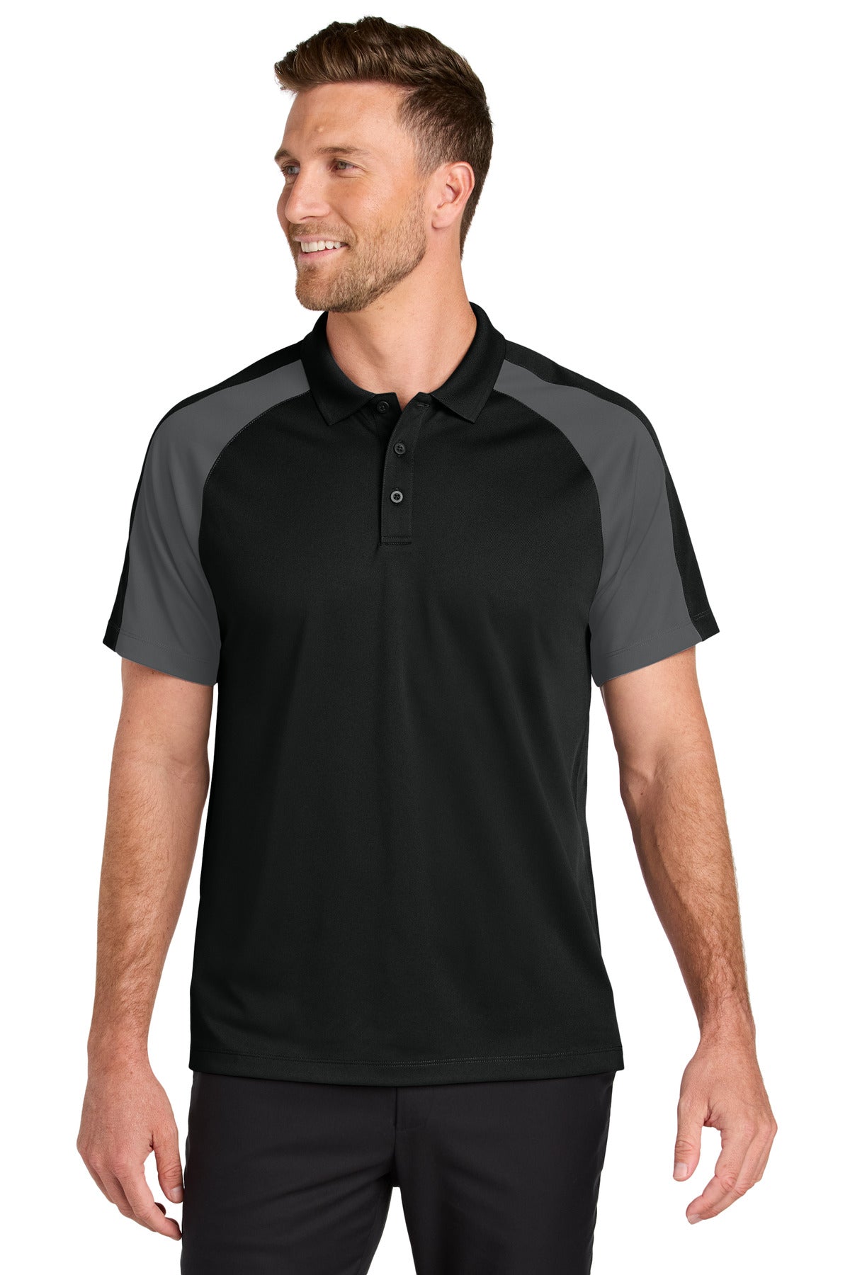 Custom Embroidery or DTF Print - Port Authority ®  Wearever Performance Pique Colorblock Polo K247
