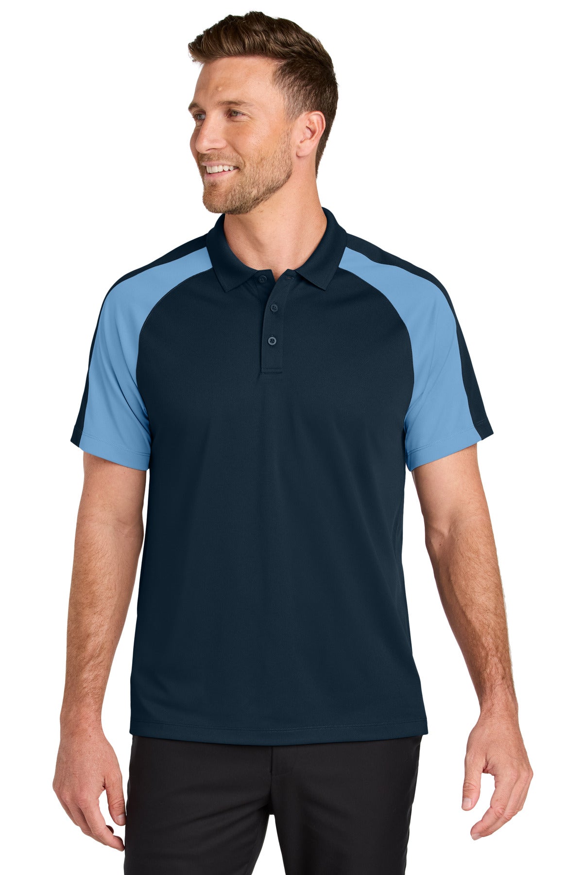 Custom Embroidered - Port Authority© Wearever Performance Pique Colorblock Polo K247