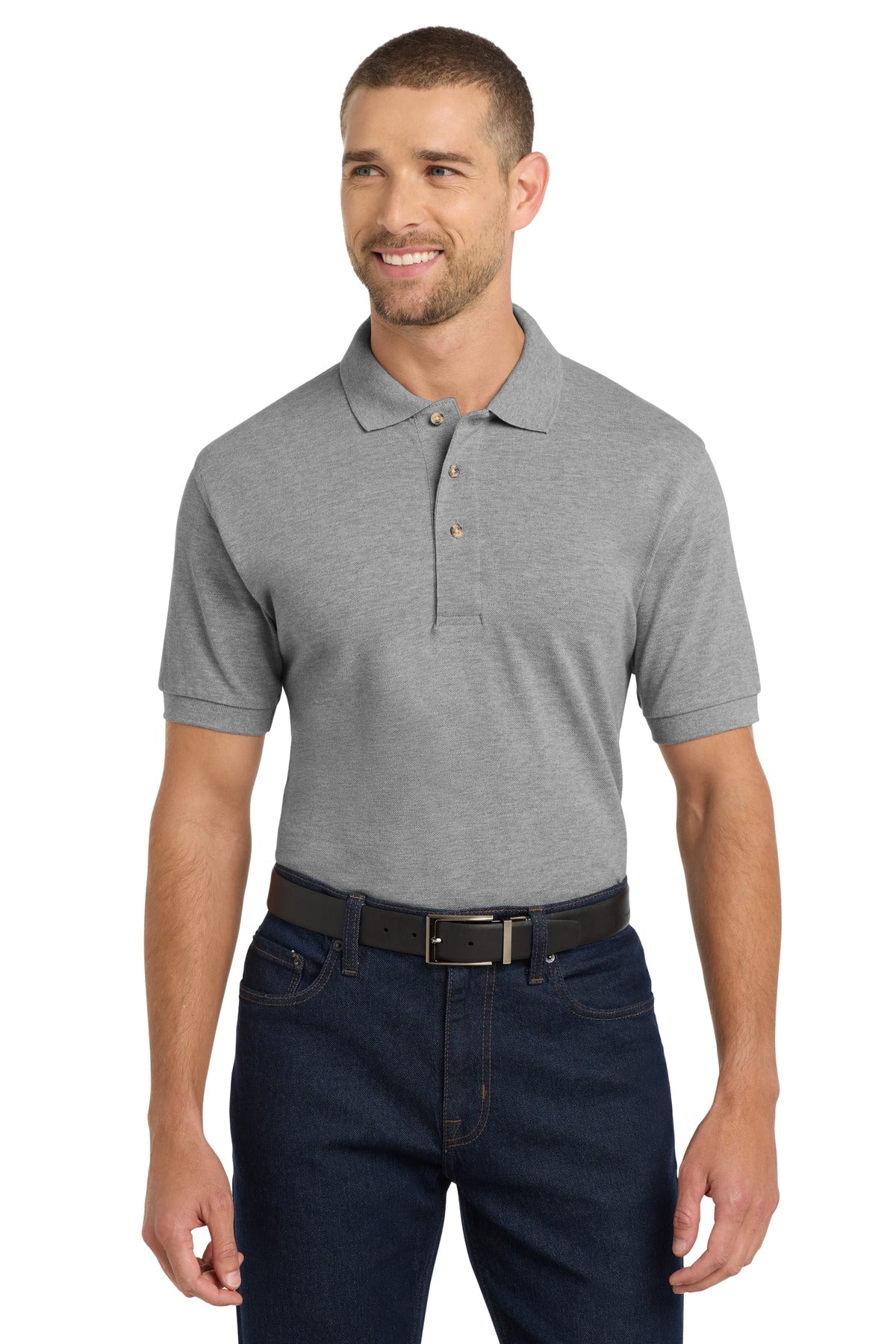 Custom Embroidery or DTF Print - Port Authority ®  Heavyweight Cotton Pique Polo.  K420