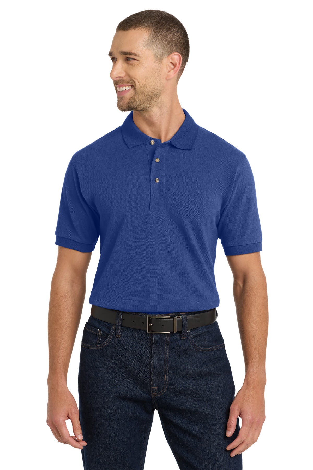 Custom Embroidery or DTF Print - Port Authority ®  Heavyweight Cotton Pique Polo.  K420