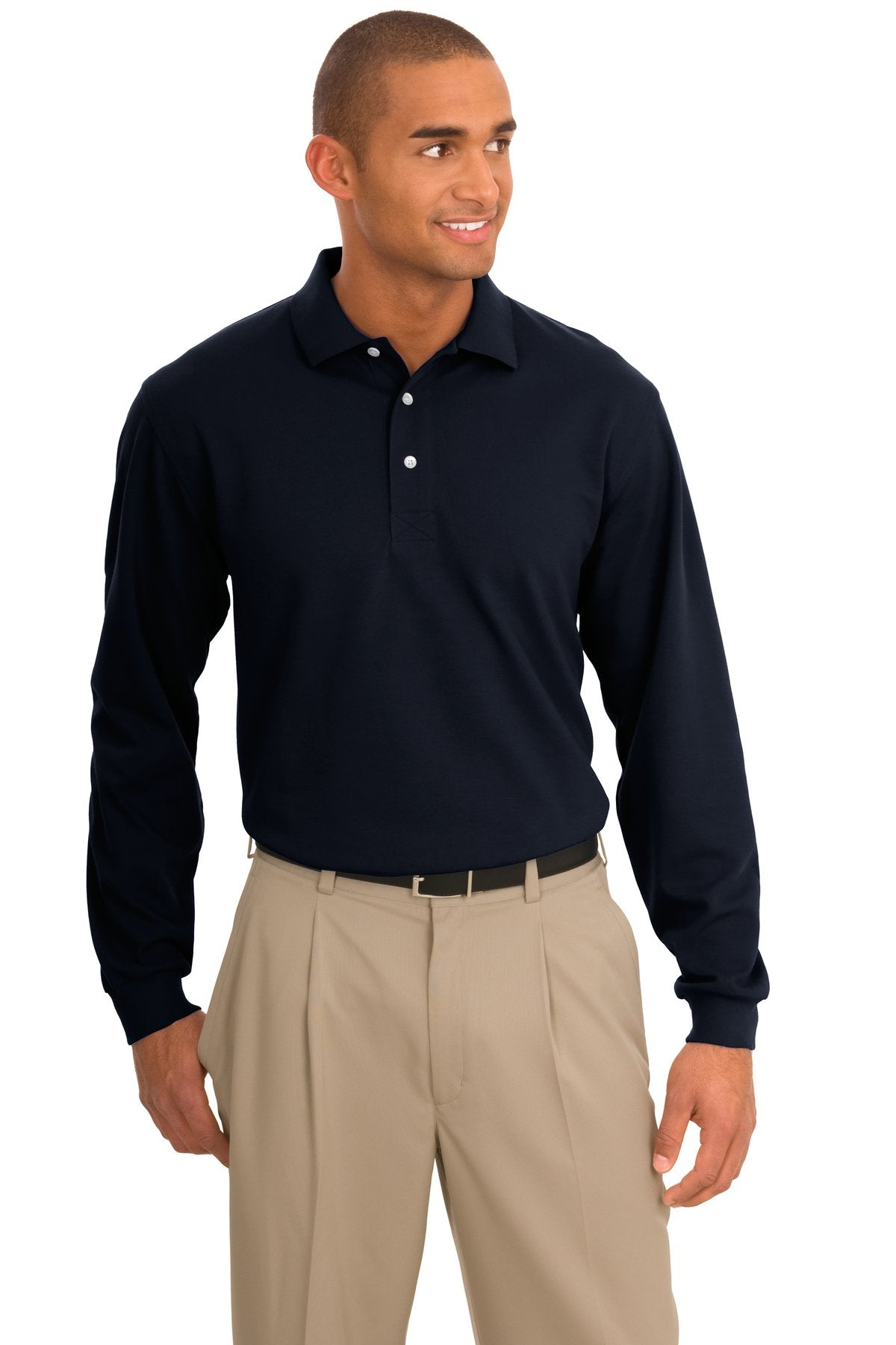Custom Embroidery or DTF Print - Port Authority ®  Rapid Dry™ Long Sleeve Polo.  K455LS