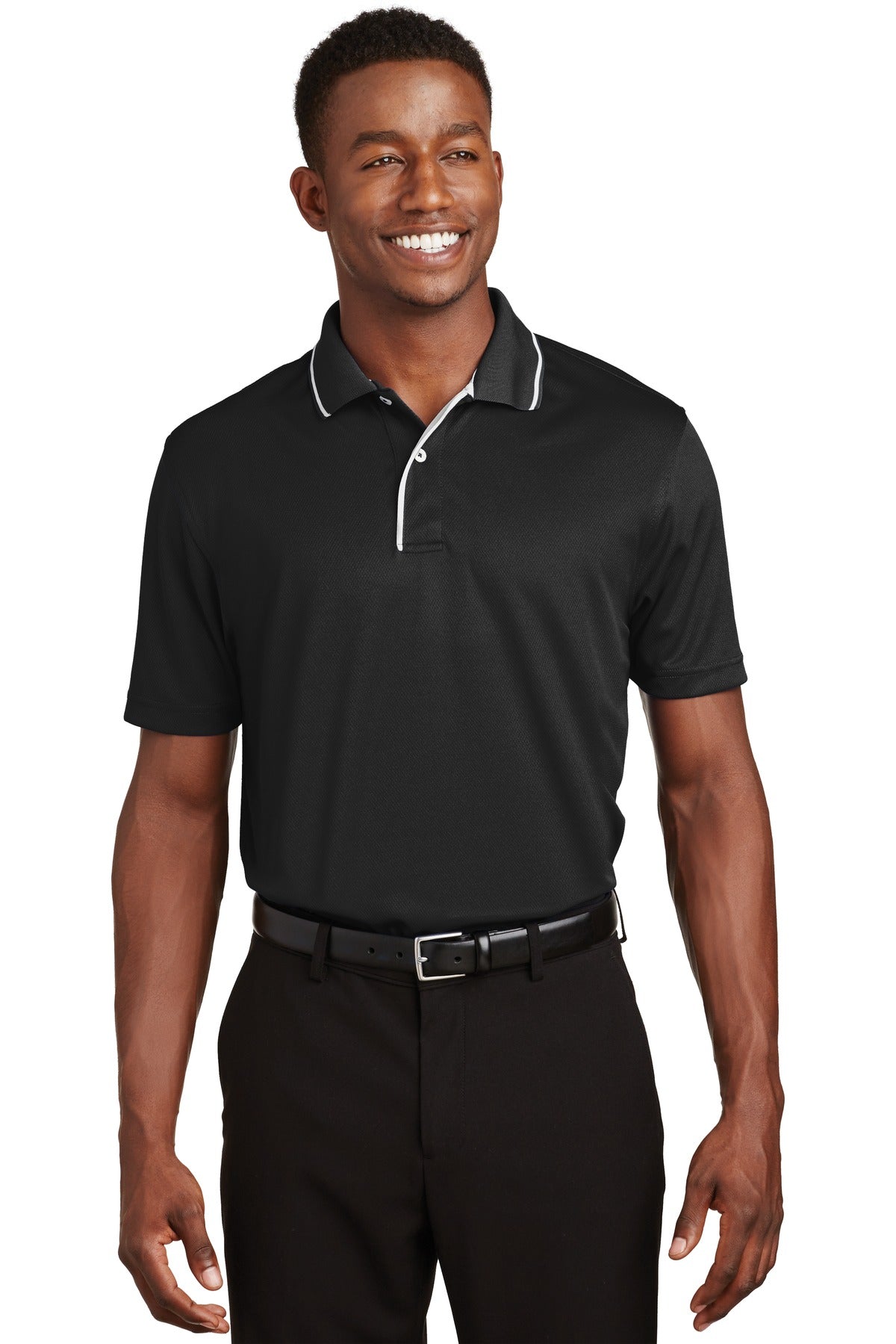 Custom Embroidered - Sport-Tek® Dri-Mesh® Polo with Tipped Collar and Piping.  K467