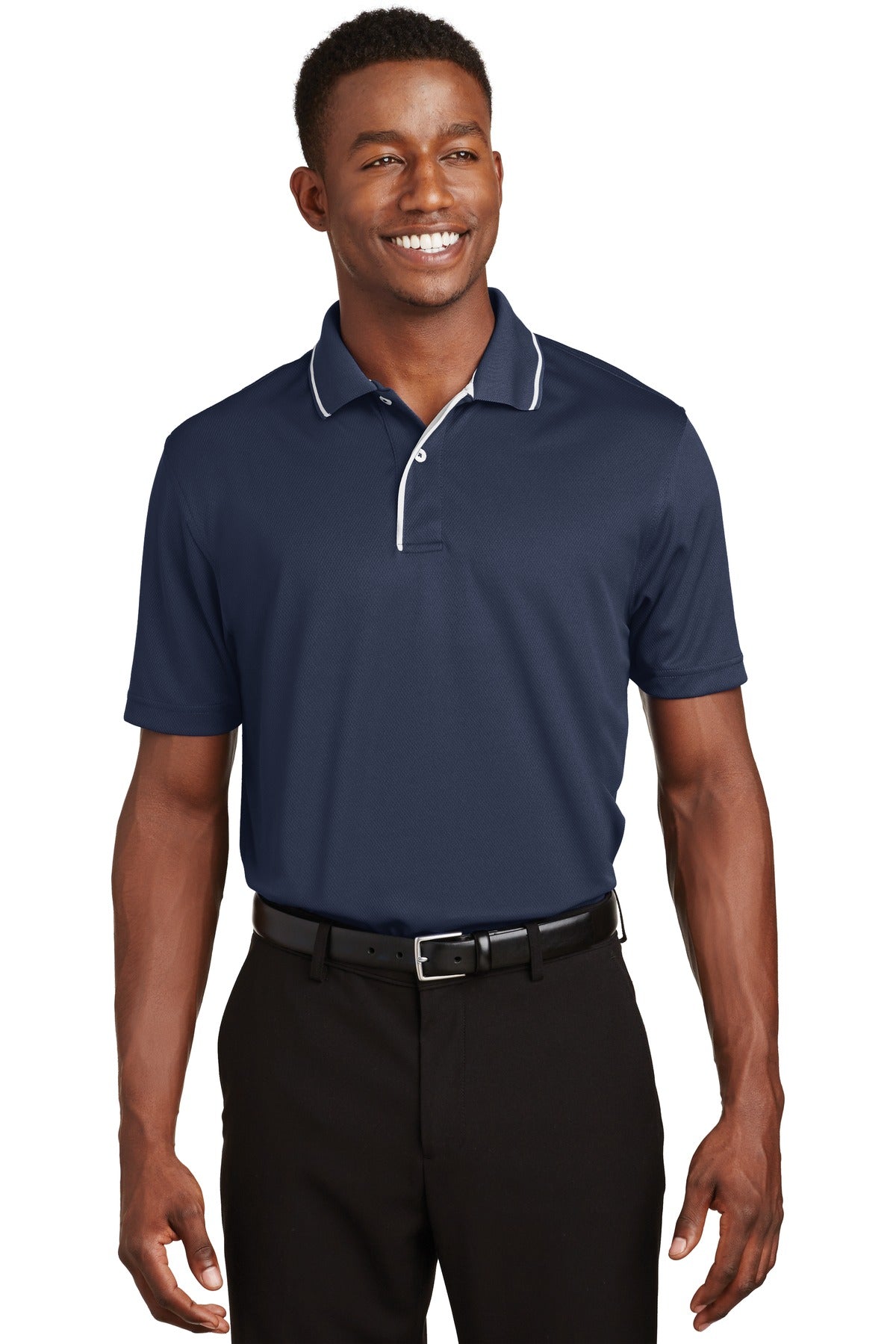 Custom Embroidered - Sport-Tek® Dri-Mesh® Polo with Tipped Collar and Piping.  K467