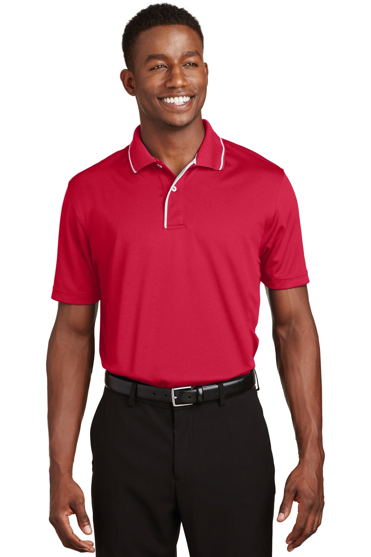 Custom Embroidered - Sport-Tek® Dri-Mesh® Polo with Tipped Collar and Piping.  K467