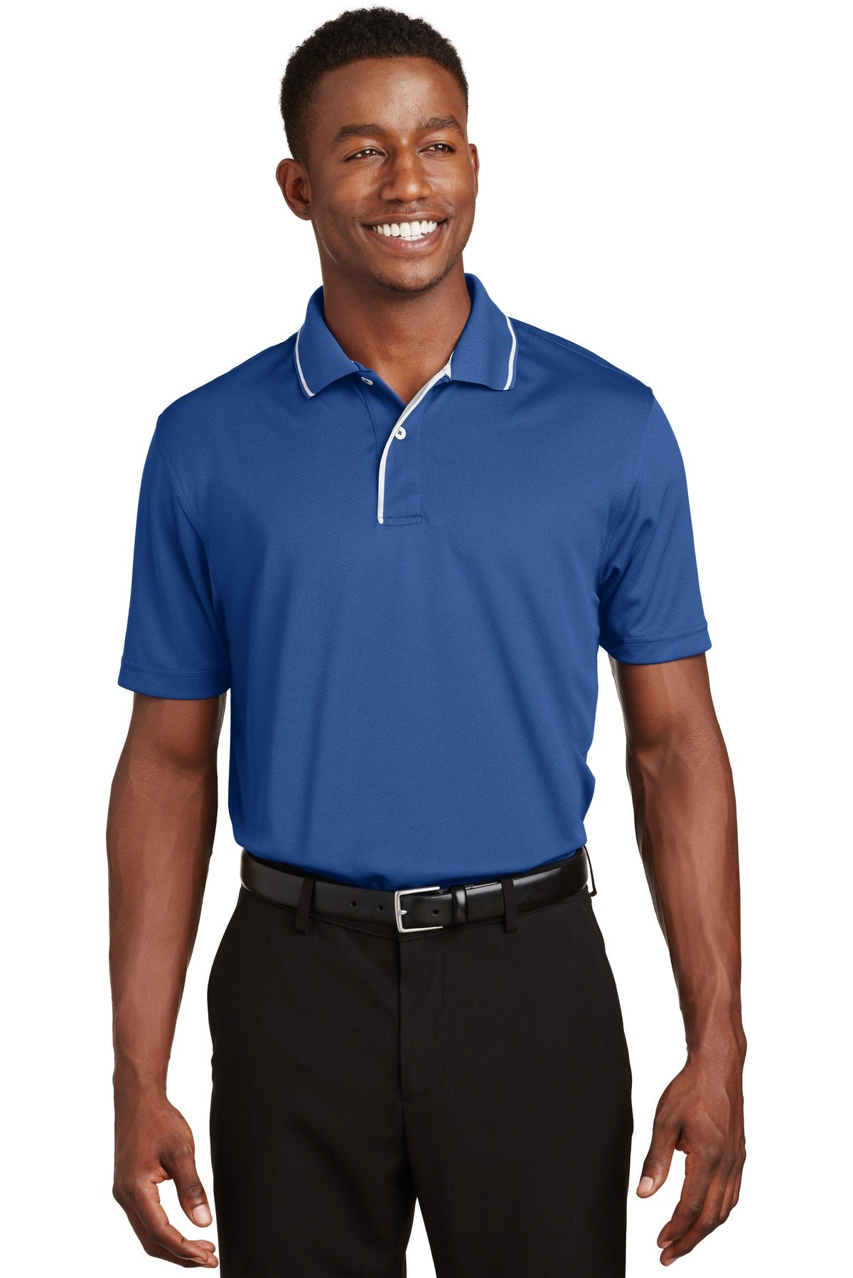 Custom Embroidered - Sport-Tek® Dri-Mesh® Polo with Tipped Collar and Piping.  K467