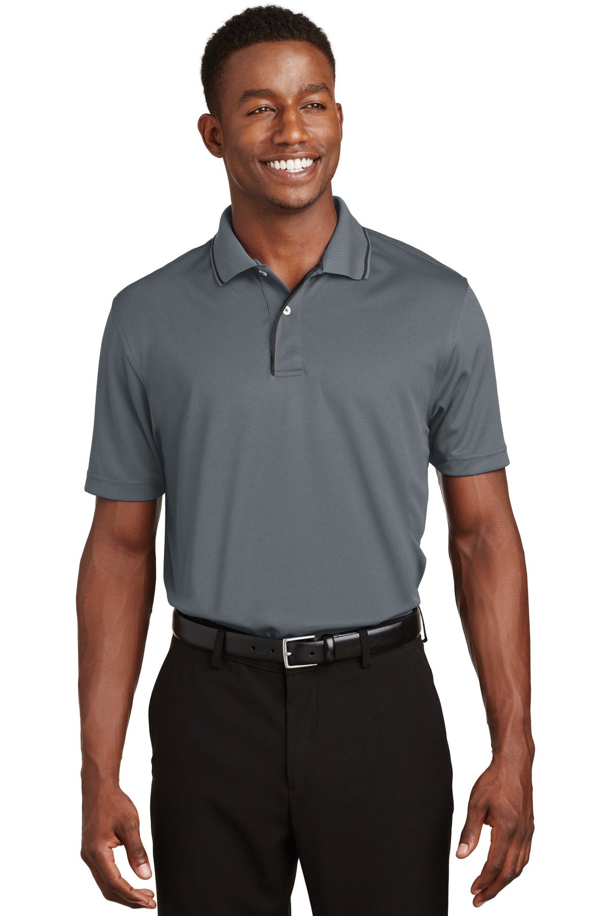 Custom Embroidered - Sport-Tek® Dri-Mesh® Polo with Tipped Collar and Piping.  K467