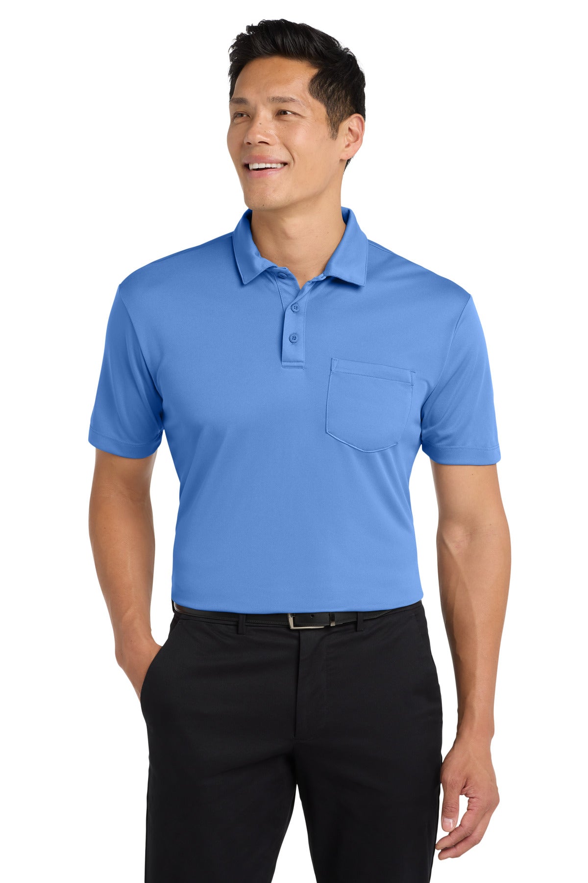 Custom Embroidery or DTF Print - Port Authority ®  Silk Touch™ Performance Pocket Polo. K540P