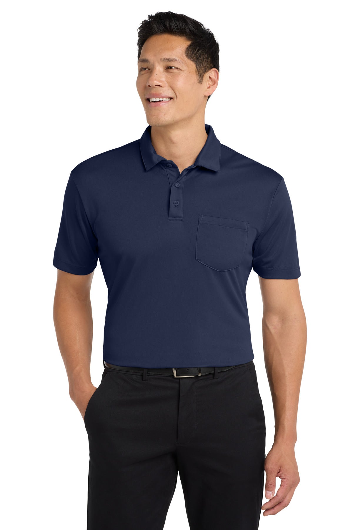 Custom Embroidery or DTF Print - Port Authority ®  Silk Touch™ Performance Pocket Polo. K540P