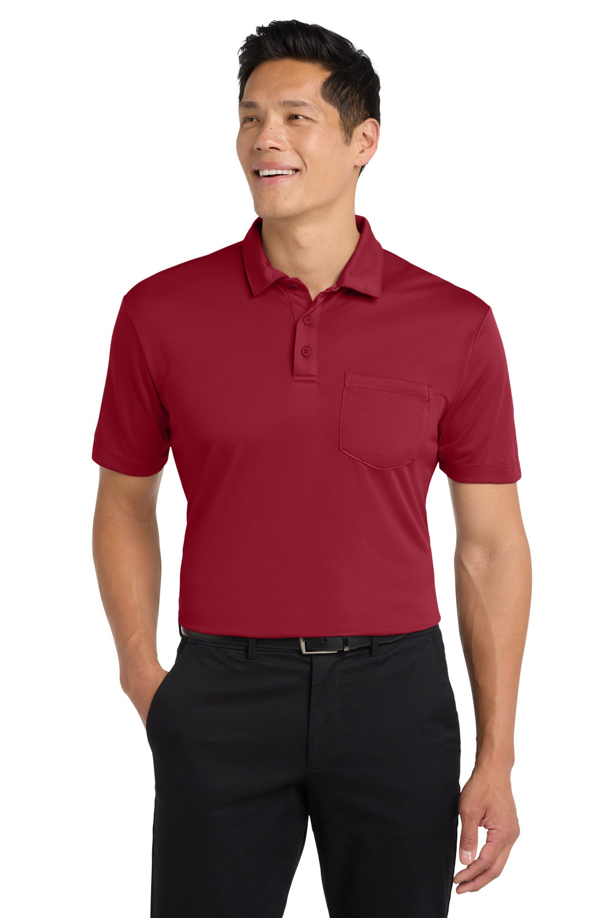 Custom Embroidery or DTF Print - Port Authority ®  Silk Touch™ Performance Pocket Polo. K540P