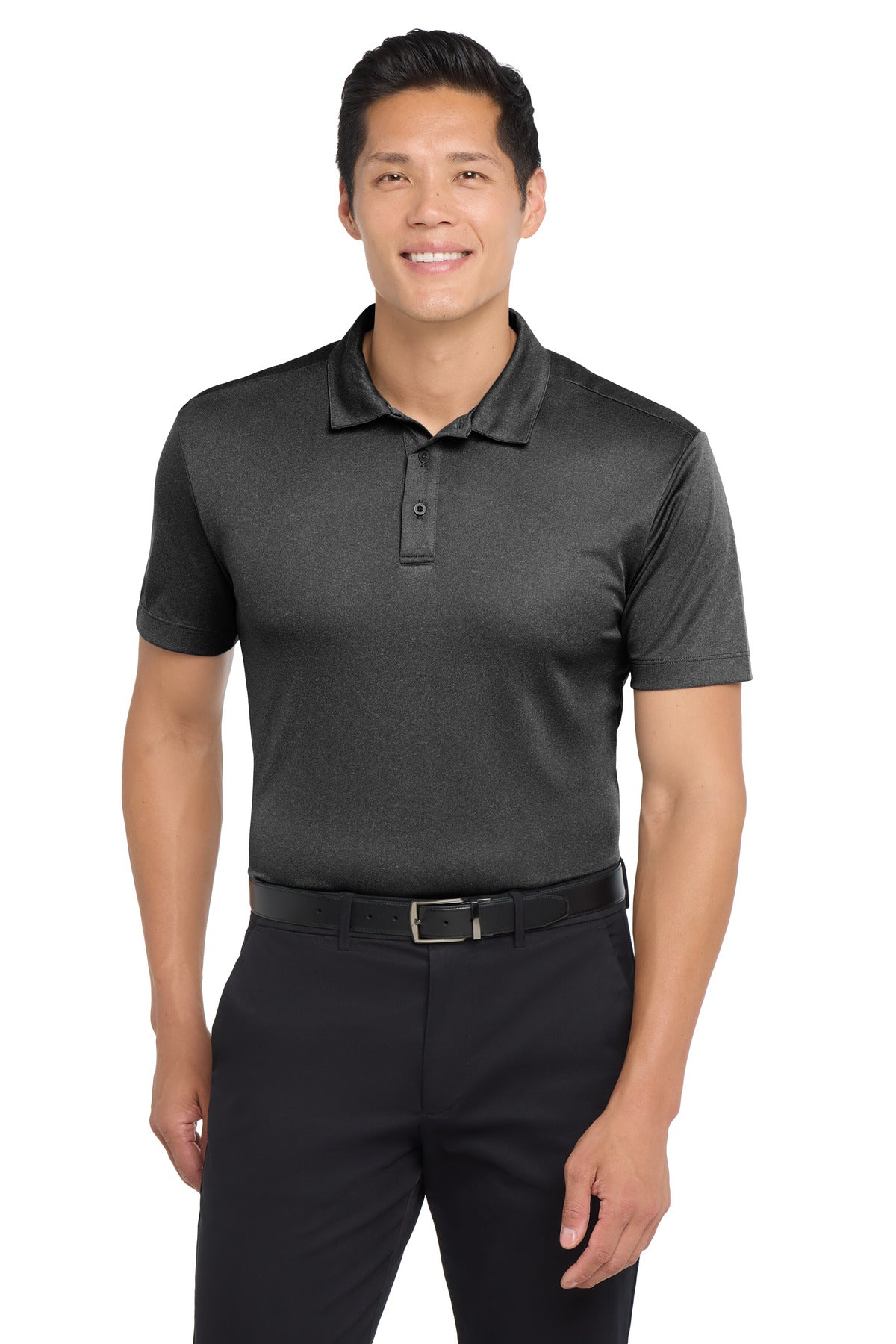 Custom Embroidery or DTF Print - Port Authority  ®  Heathered Silk Touch  ™  Performance Polo. K542
