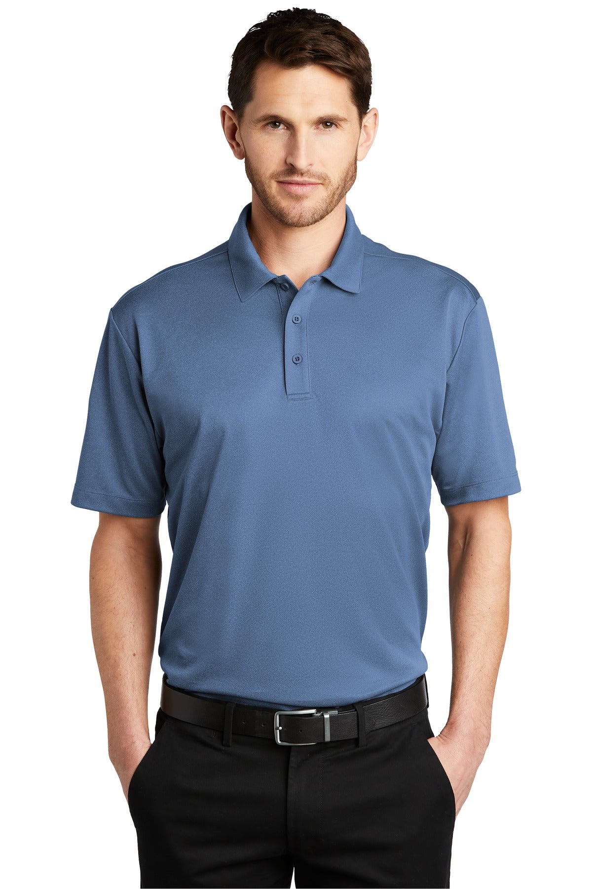 Custom Embroidered - Port Authority © Heathered Silk Touch © Performance Polo. K542