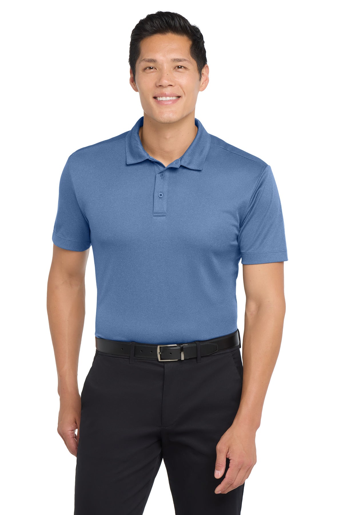 Custom Embroidery or DTF Print - Port Authority  ®  Heathered Silk Touch  ™  Performance Polo. K542