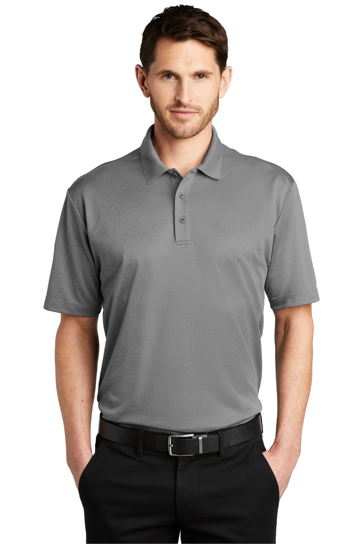 Custom Embroidered - Port Authority © Heathered Silk Touch © Performance Polo. K542