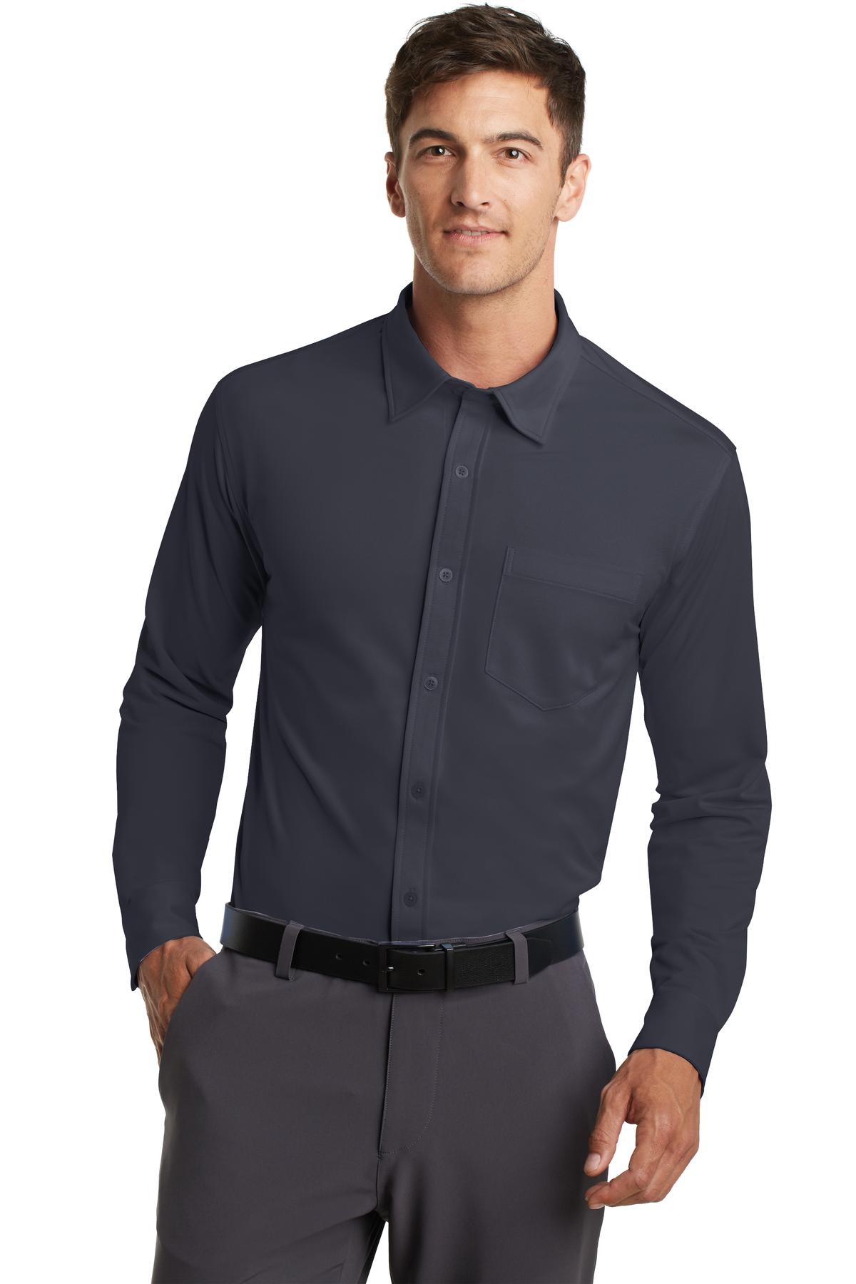 Custom Embroidered - Port Authority© Dimension Knit Dress Shirt. K570