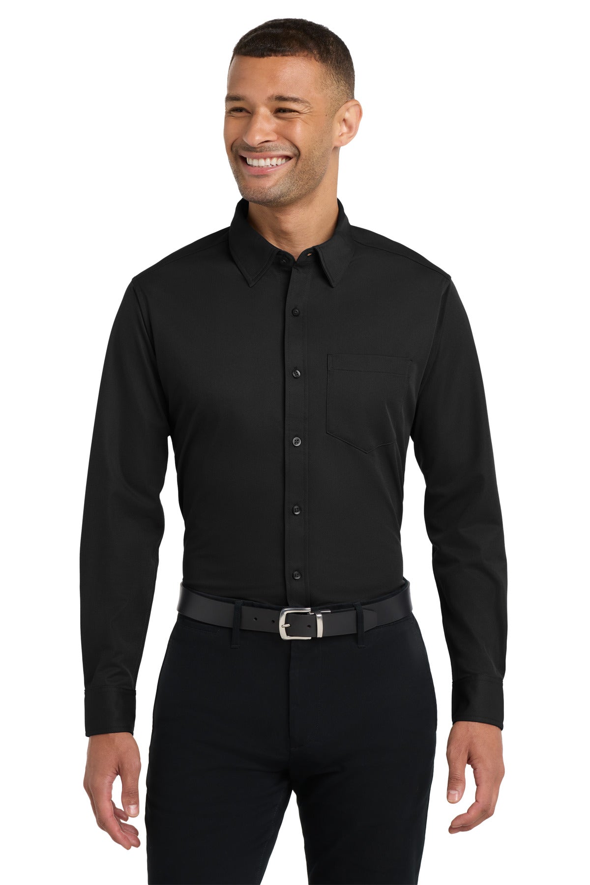 Custom Embroidery or DTF Print - Port Authority ®  Dimension Knit Dress Shirt. K570