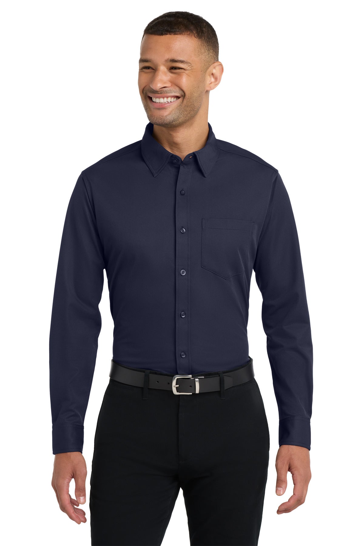 Custom Embroidery or DTF Print - Port Authority ®  Dimension Knit Dress Shirt. K570