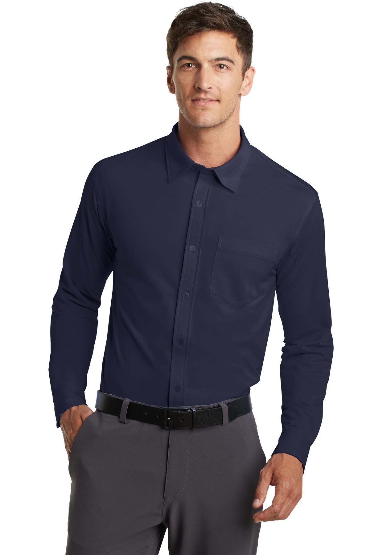 Custom Embroidered - Port Authority© Dimension Knit Dress Shirt. K570