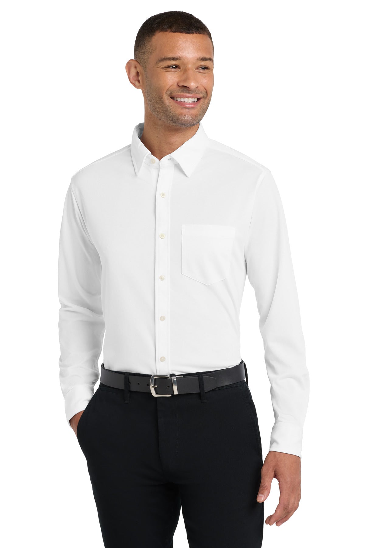 Custom Embroidery or DTF Print - Port Authority ®  Dimension Knit Dress Shirt. K570