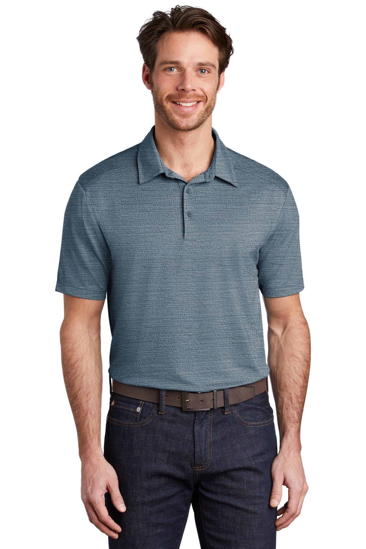 Custom Embroidered - Port Authority © Stretch Heather Polo K583