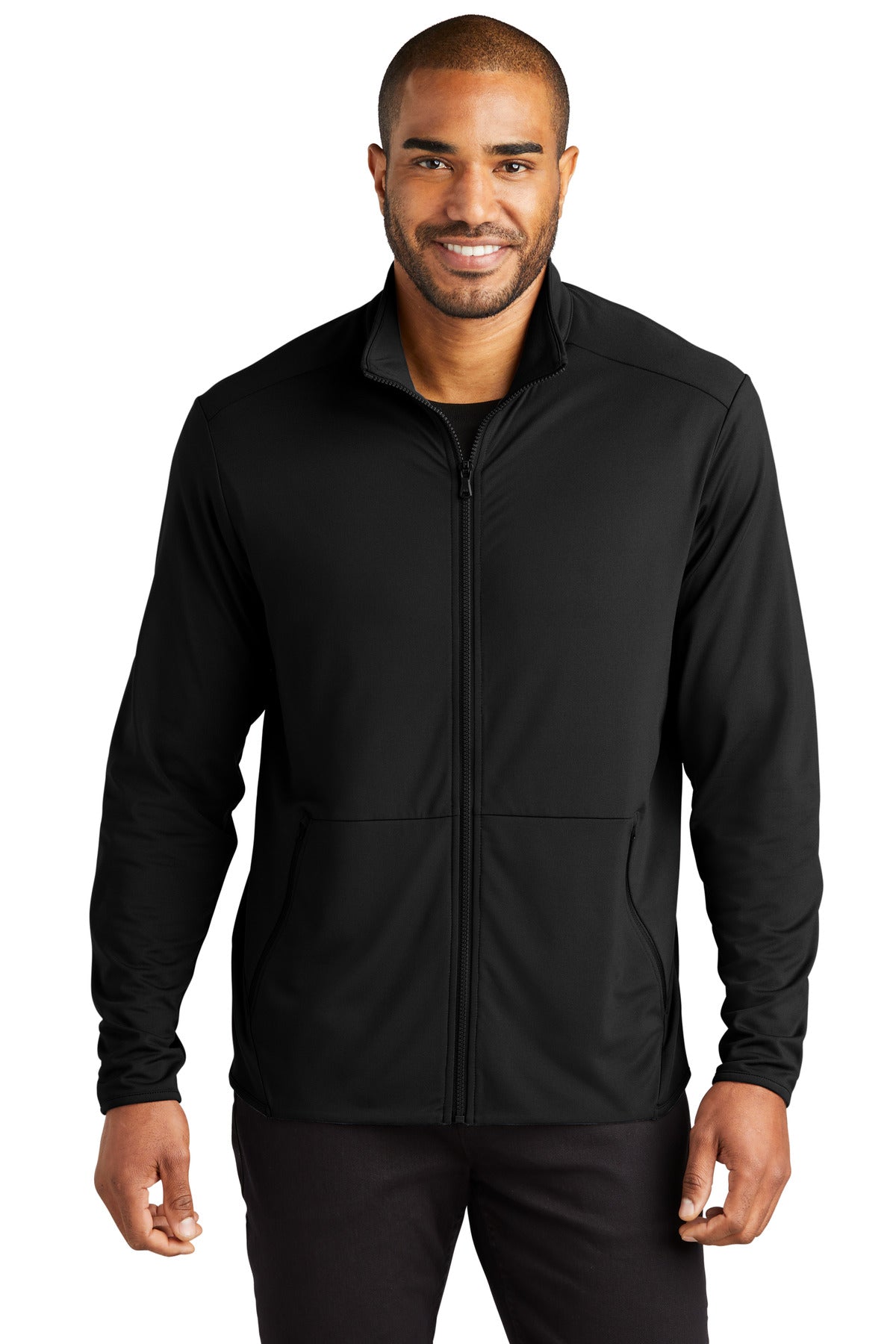 Custom Embroidered or DTF Print on Port Authority ®  Accord Stretch Fleece Full-Zip K595
