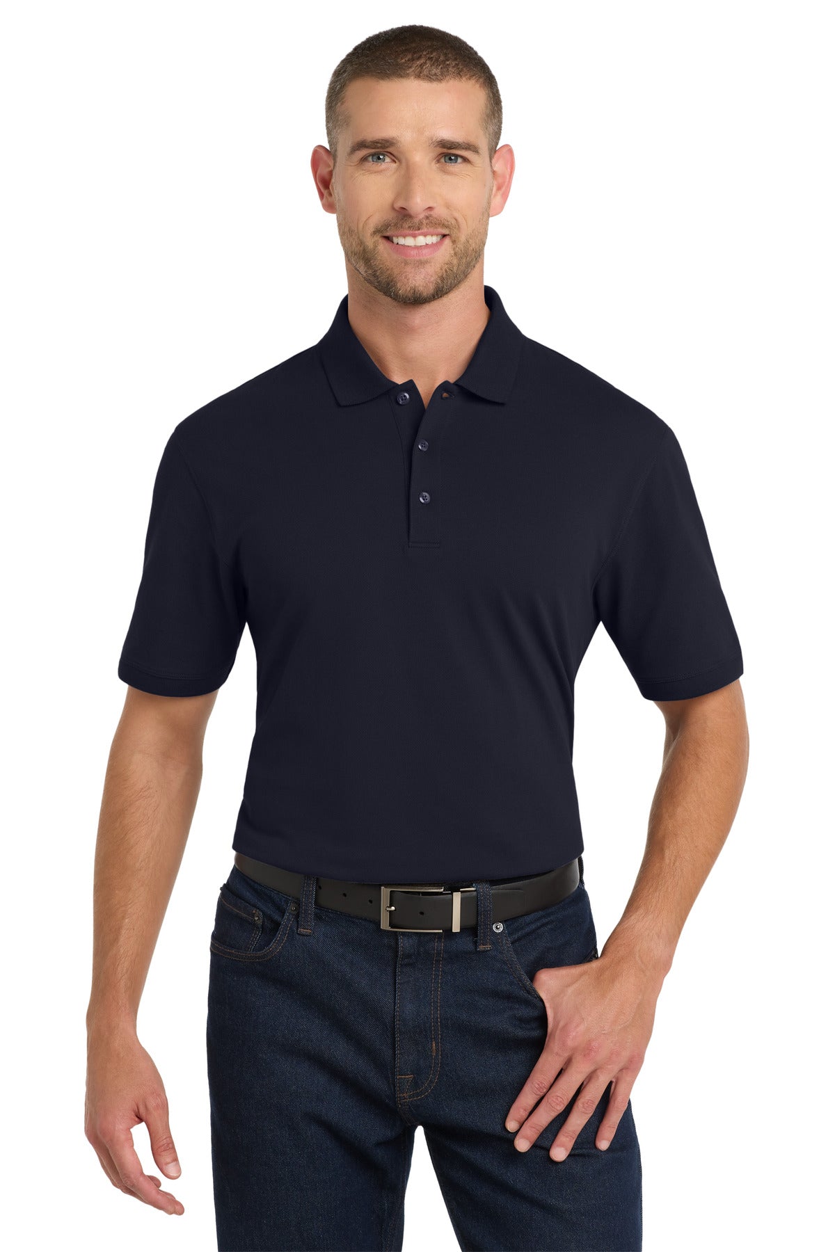 Custom Embroidery or DTF Print - Port Authority ®  EZCotton ®  Polo. K8000