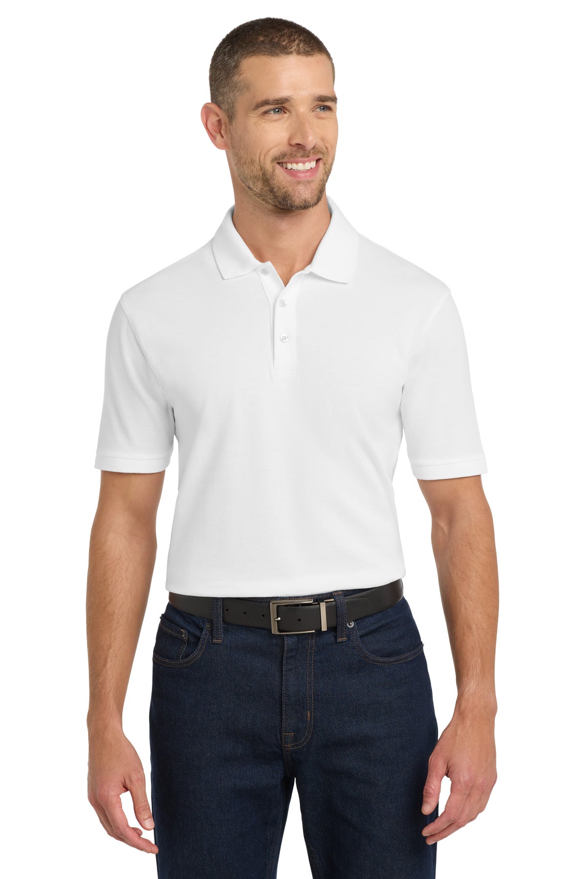 Custom Embroidery or DTF Print - Port Authority ®  EZCotton ®  Polo. K8000