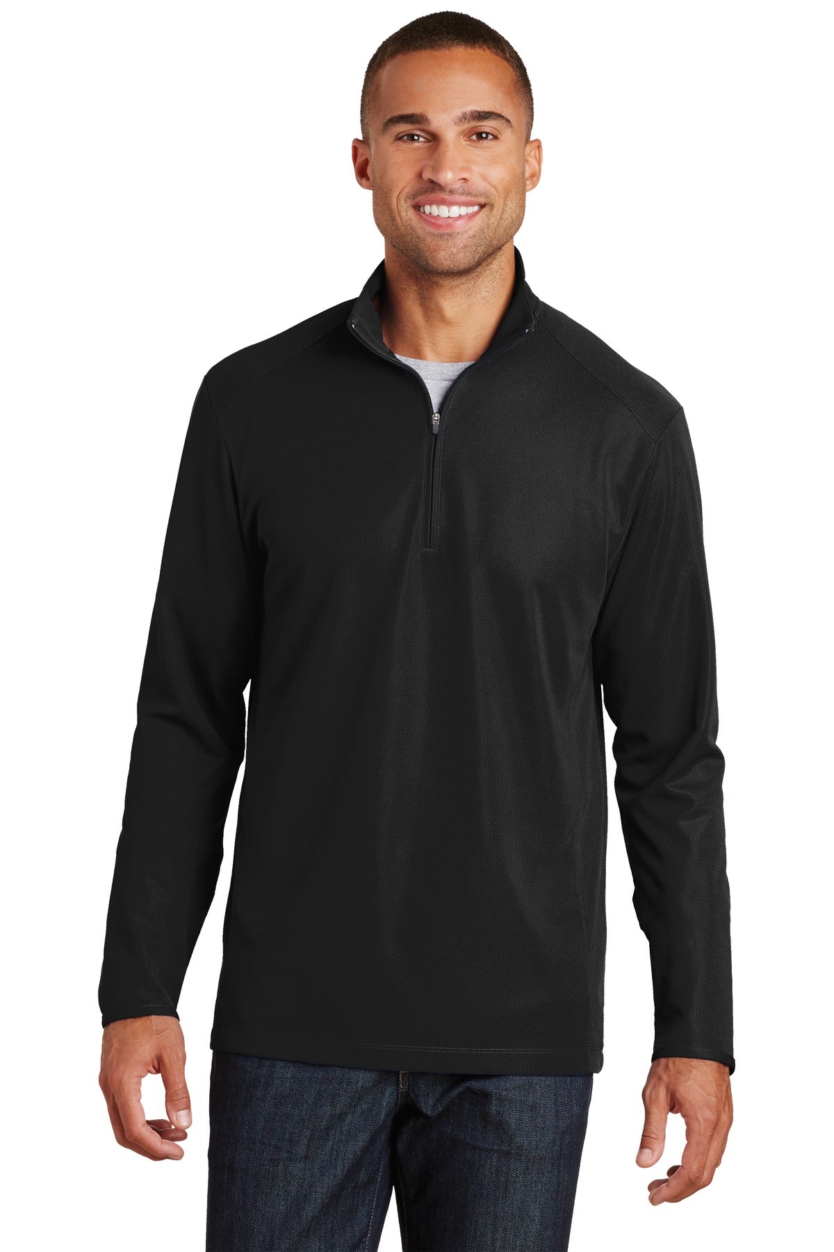 Custom Embroidery or DTF Print - Port Authority ®  Pinpoint Mesh 1/2-Zip. K806