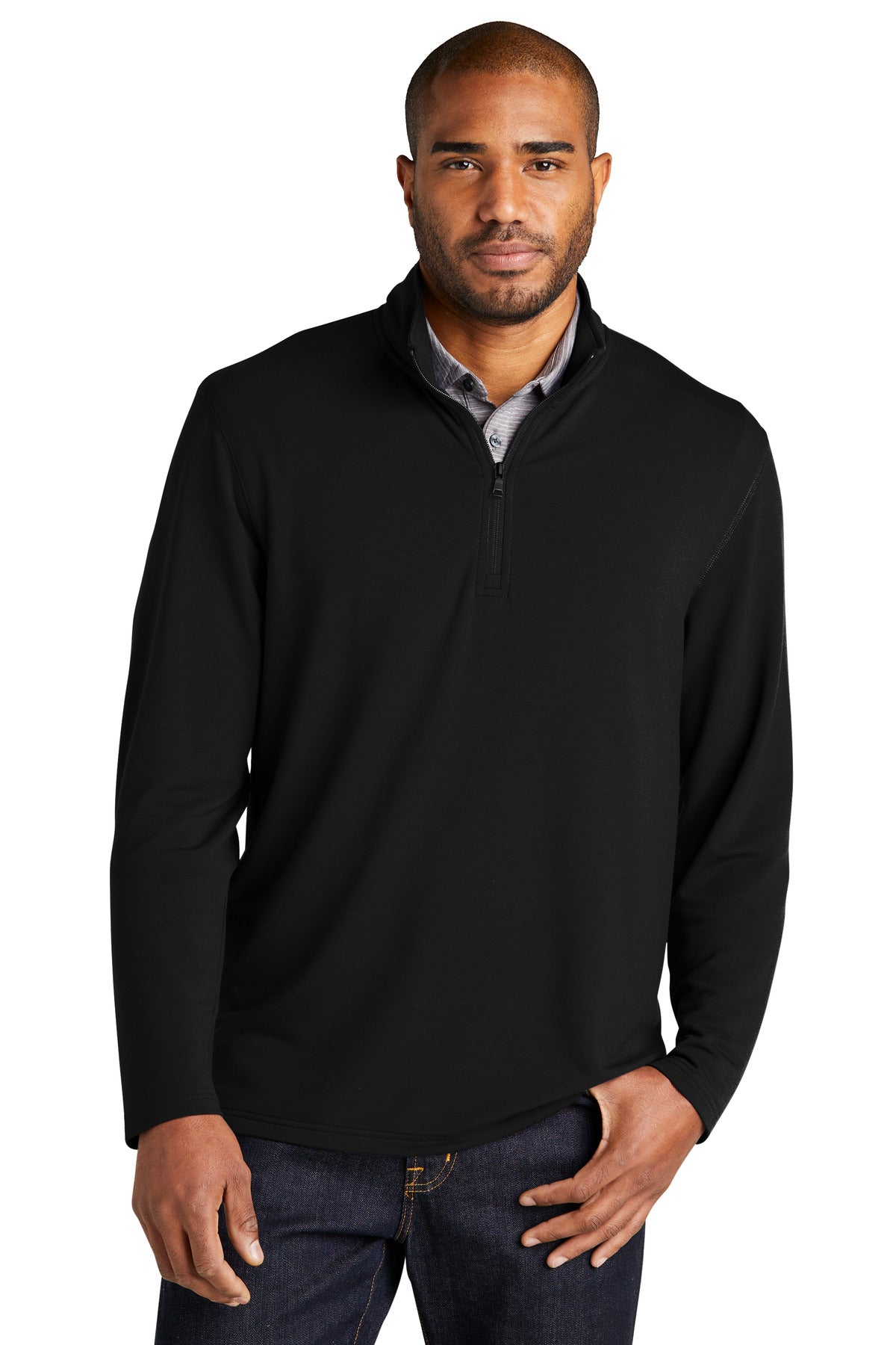 Custom Embroidery or DTF Print - Port Authority ®  Microterry 1/4-Zip Pullover K825