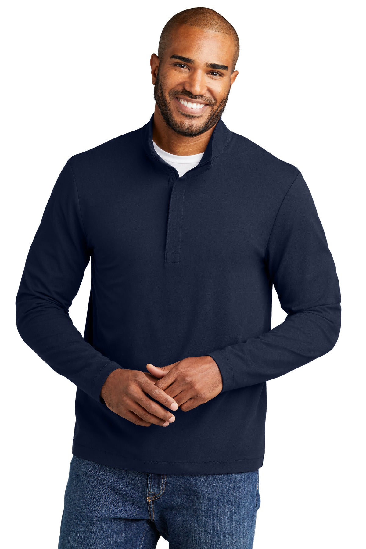 Custom Embroidered or DTF Print on Port Authority ®  Fairway Stretch 1/4-Zip K829
