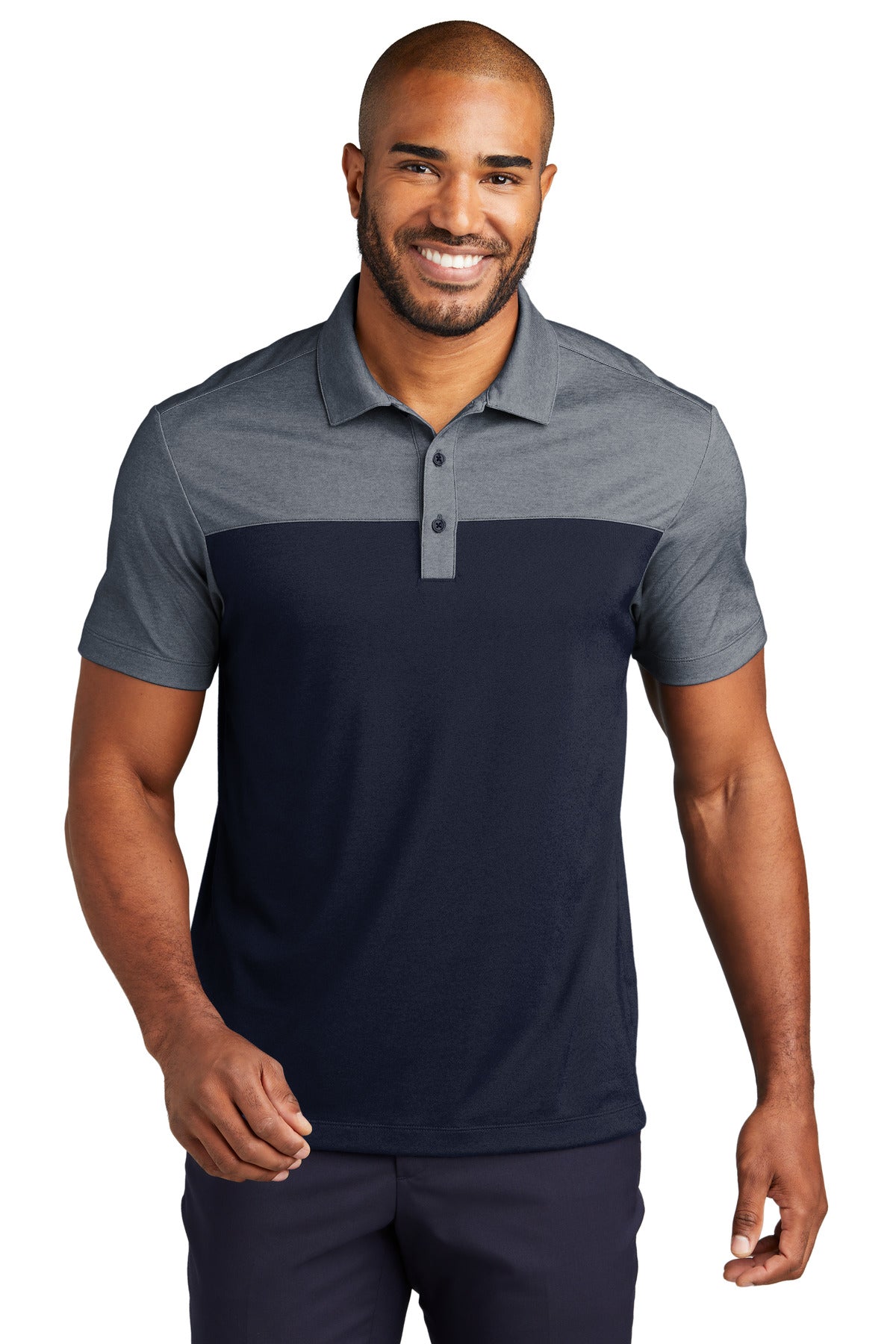 Custom Embroidered - Port Authority© Fine Pique Blend Blocked Polo K831